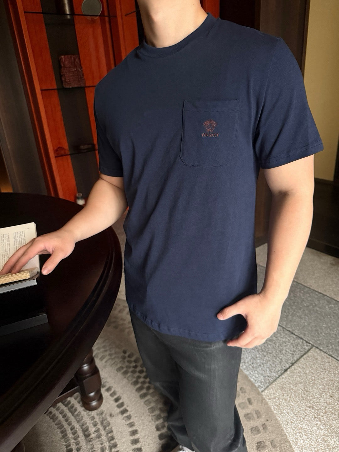 Blue and White T-shirt