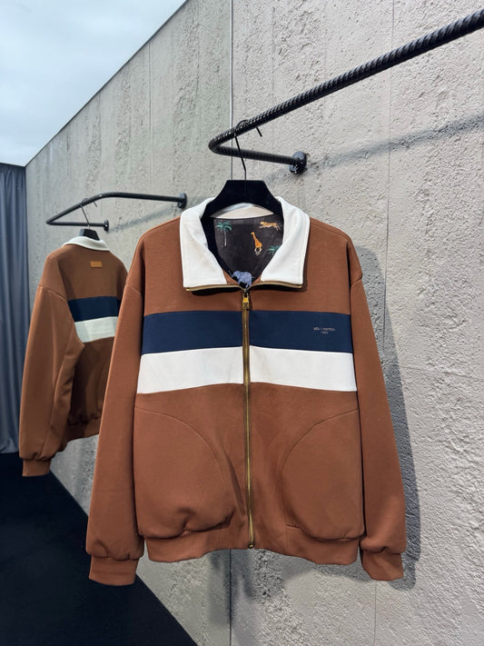 Brown and Beige Jacket - FashionHype.xyz