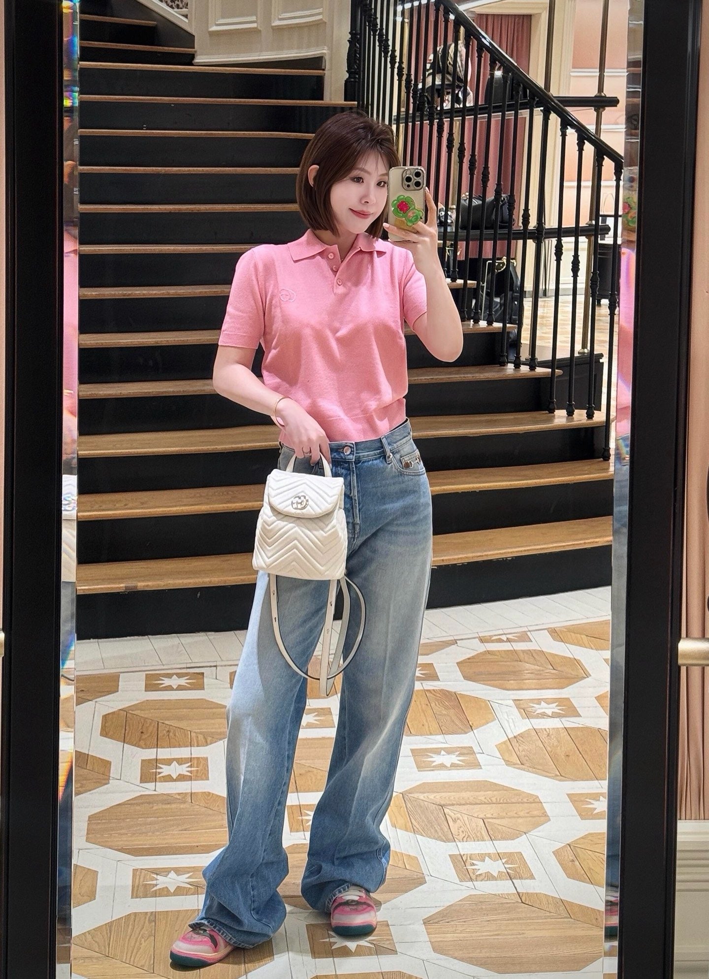Pink and Red Polo