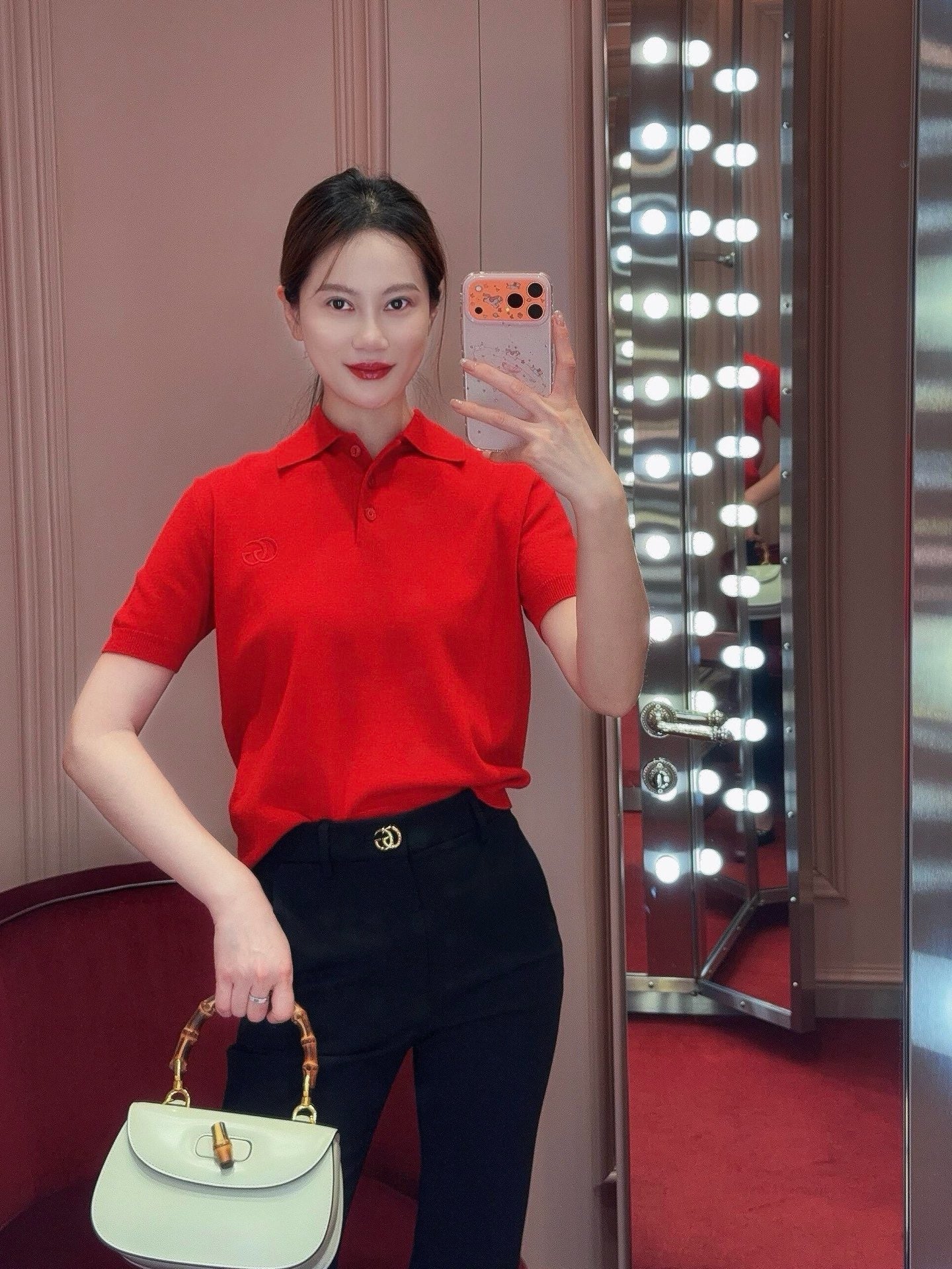 Pink and Red Polo