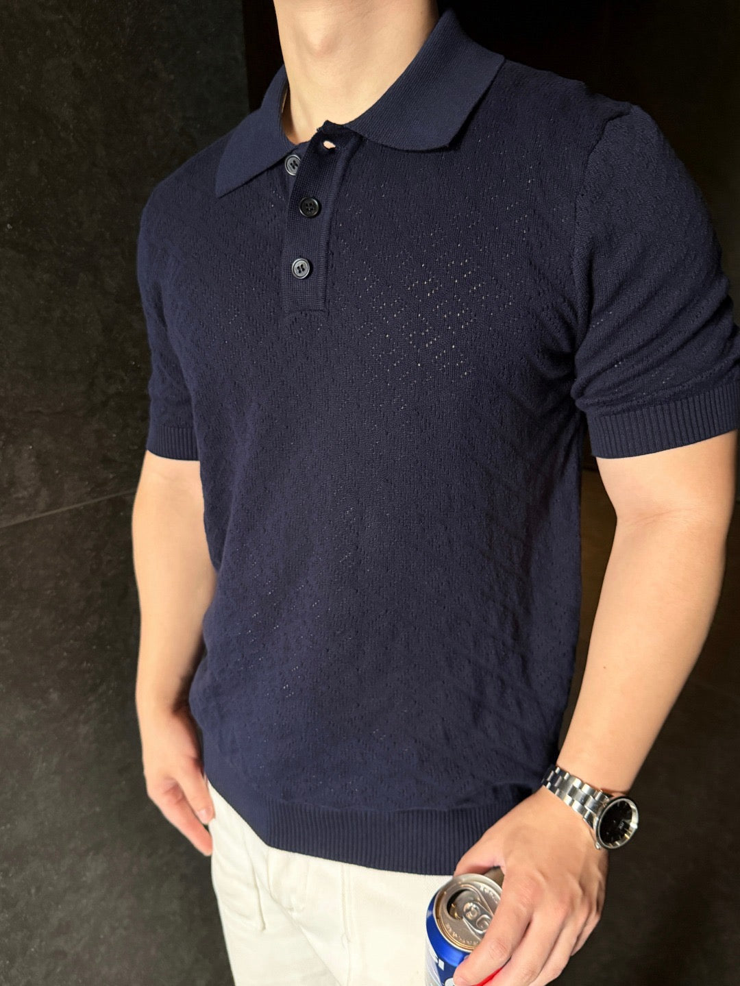 White and Blue Polo