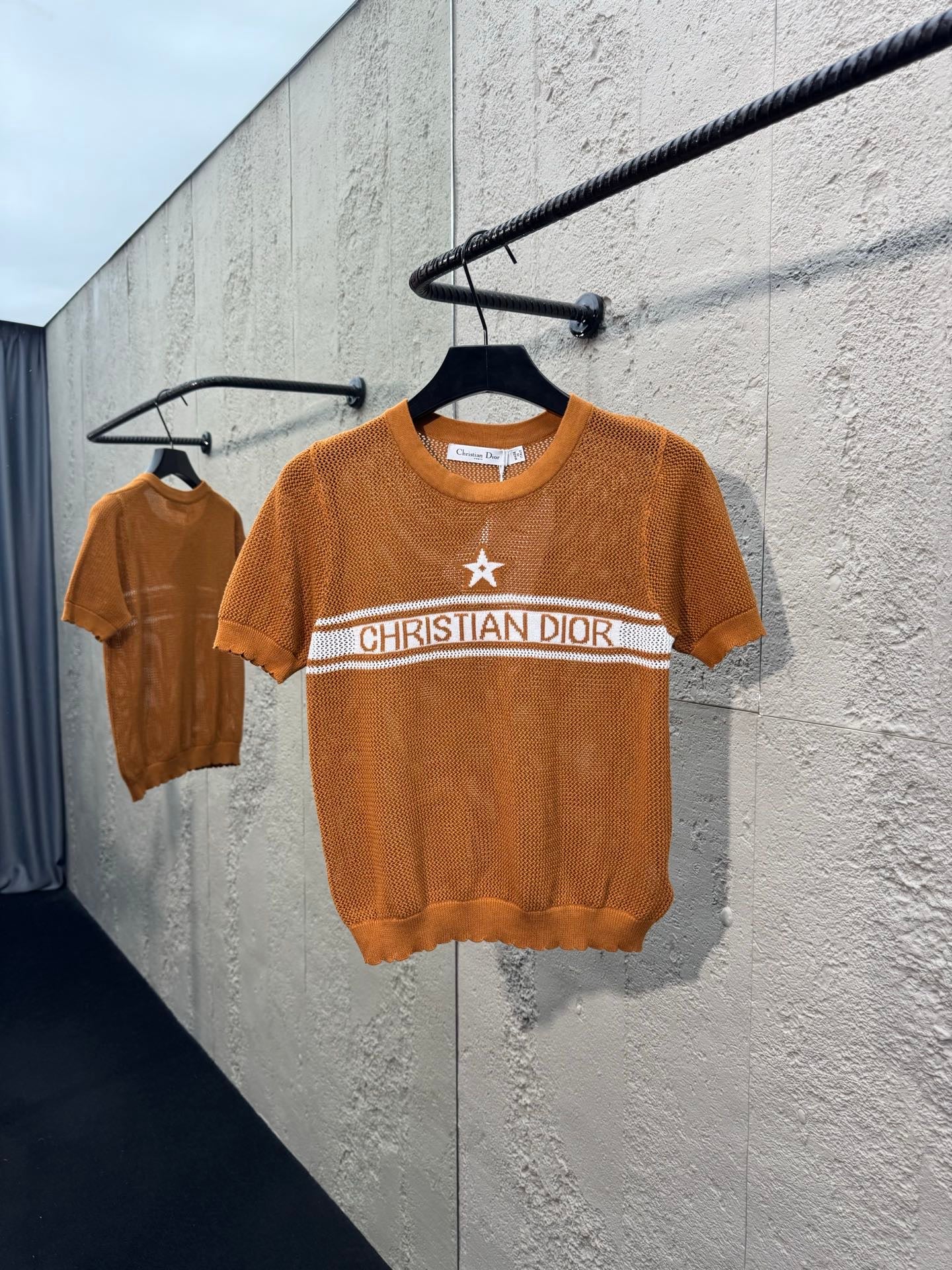 Brown and White T-shirt