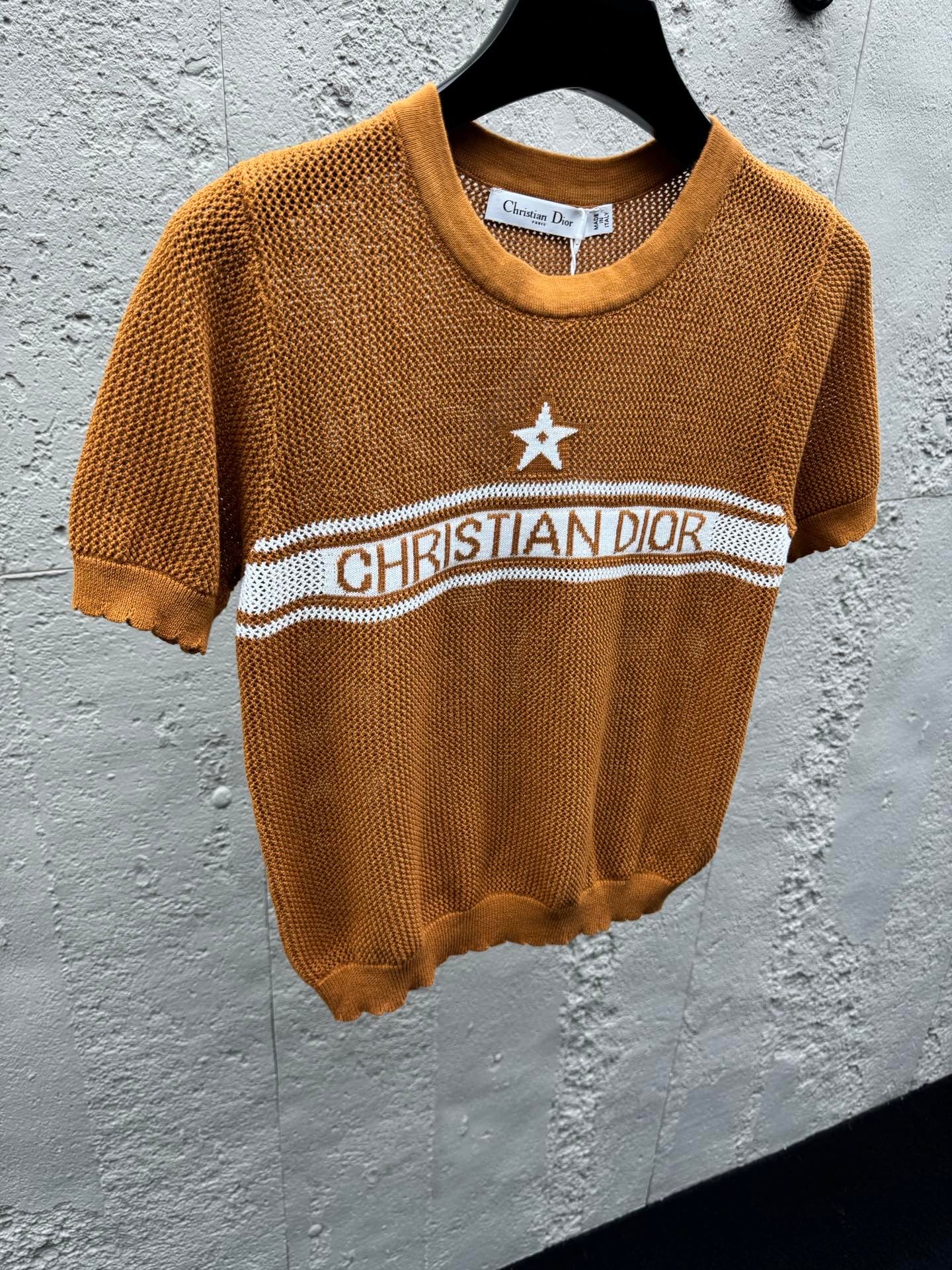 Brown and White T-shirt