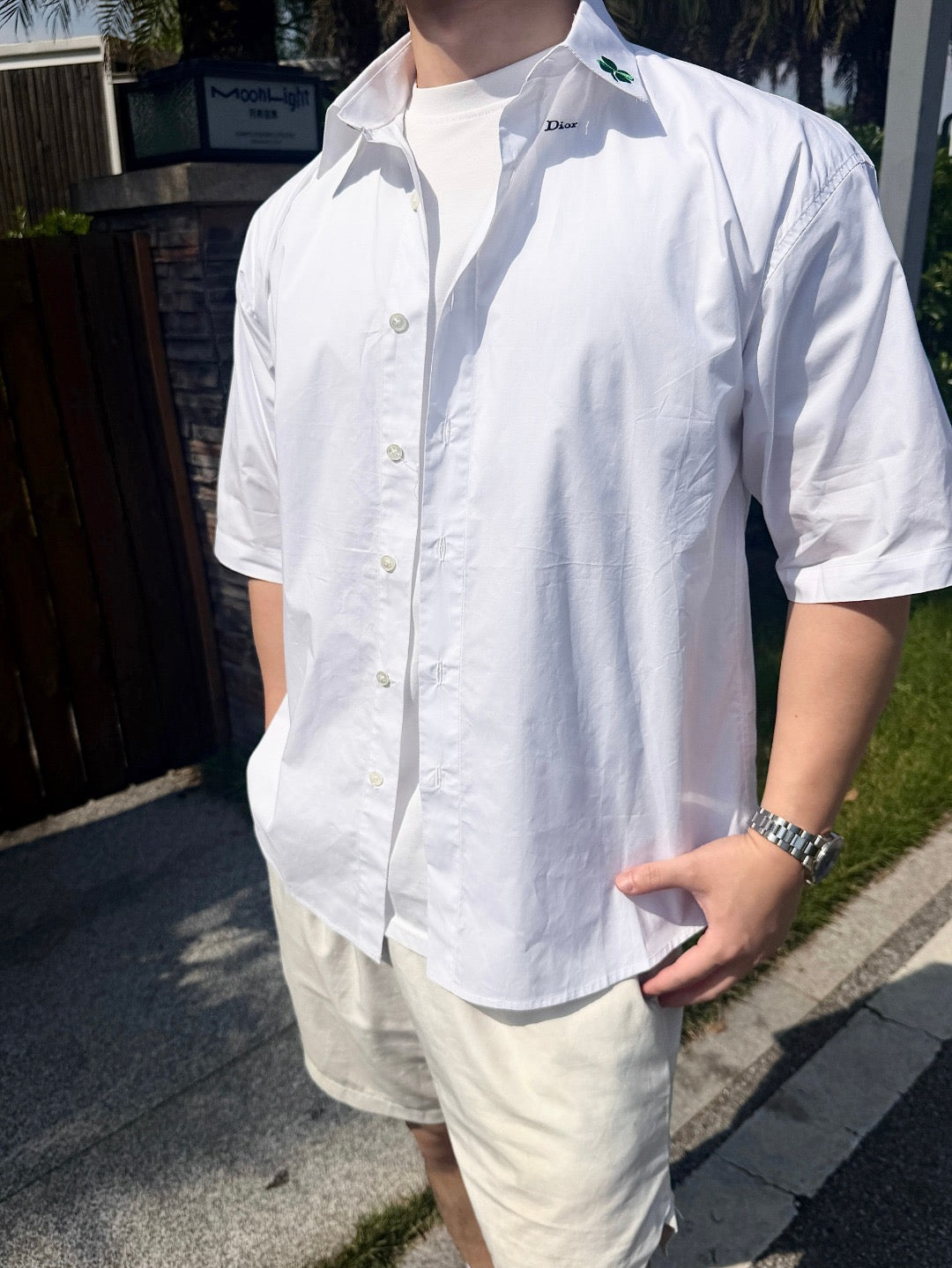 White and Blue Shirt