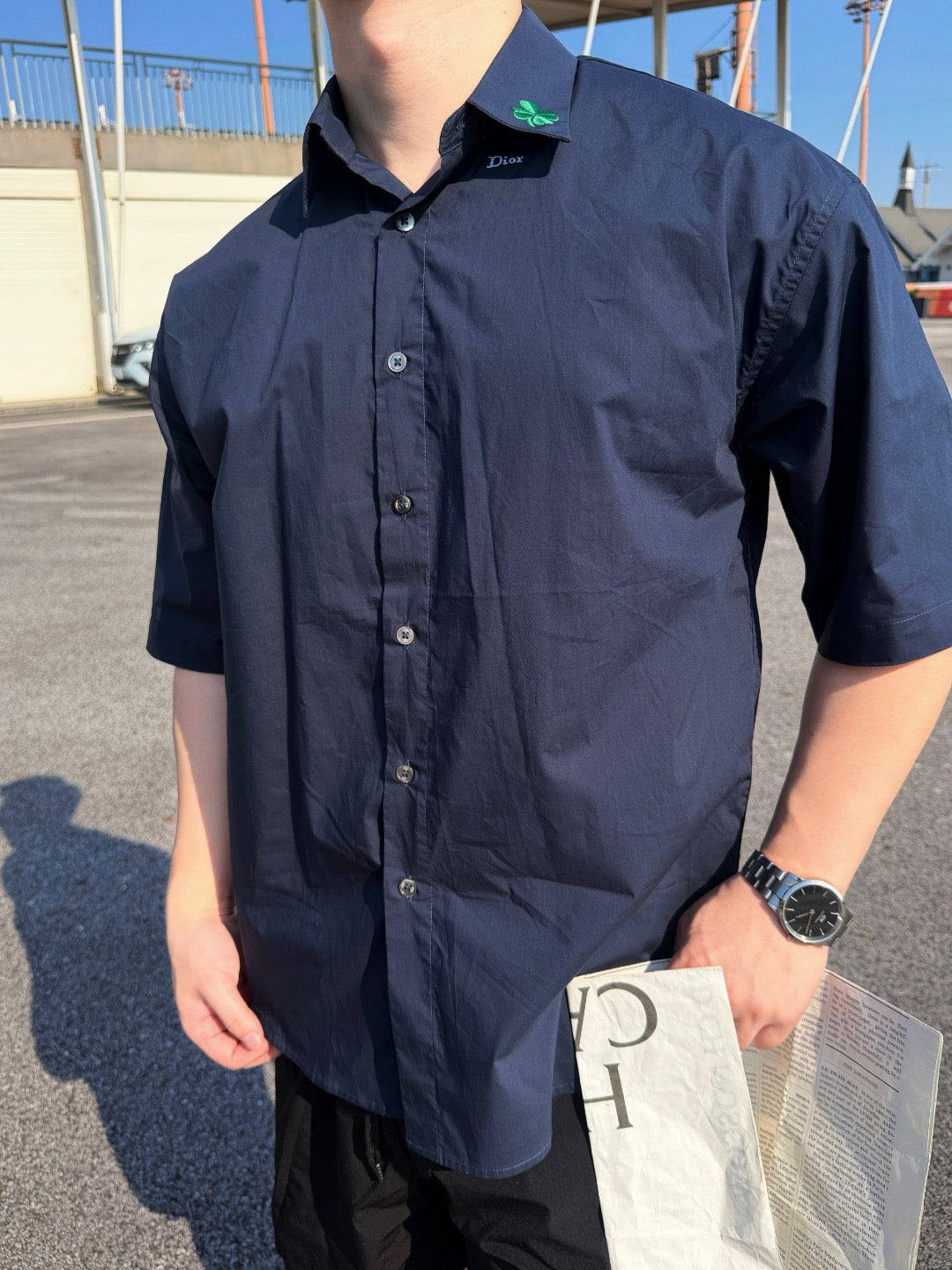 White and Blue Shirt