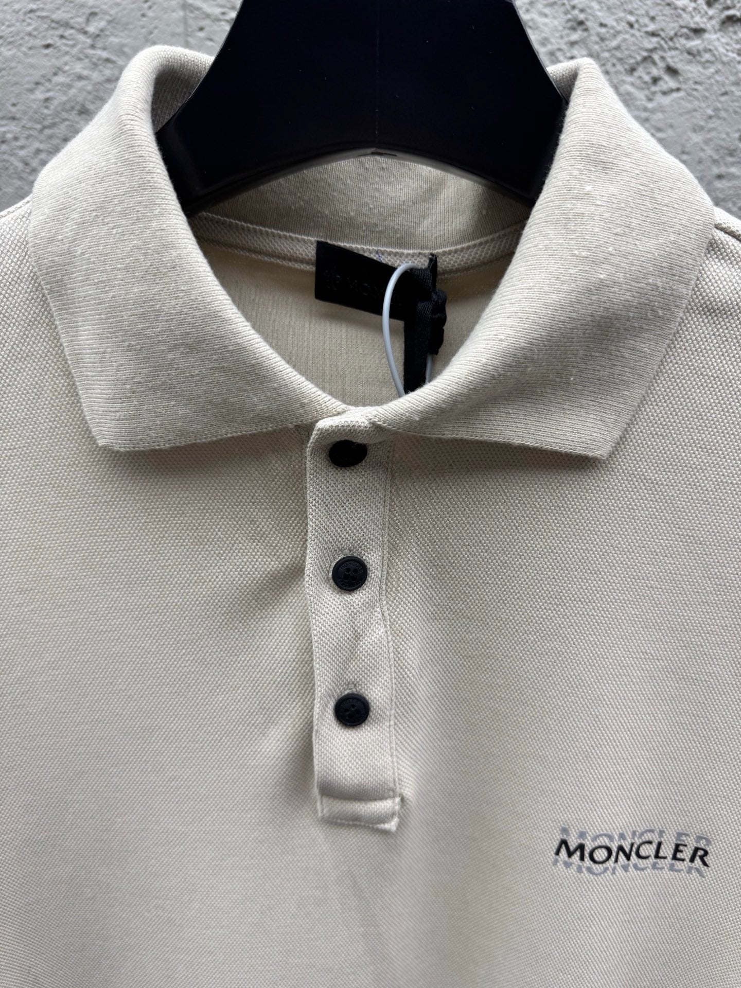 Black and Off- White Polo