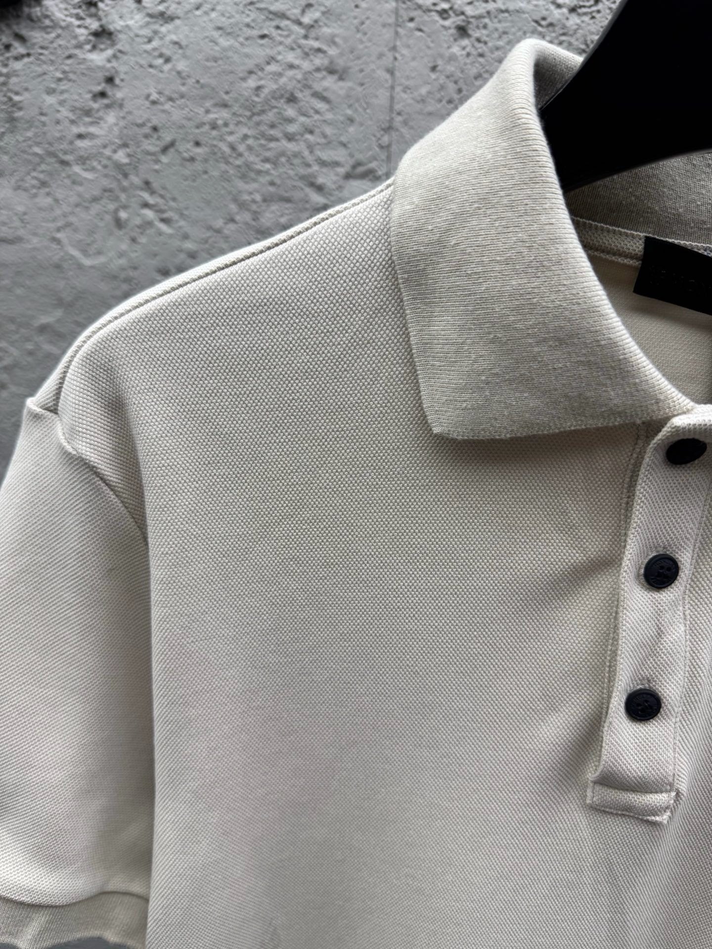 Black and Off- White Polo