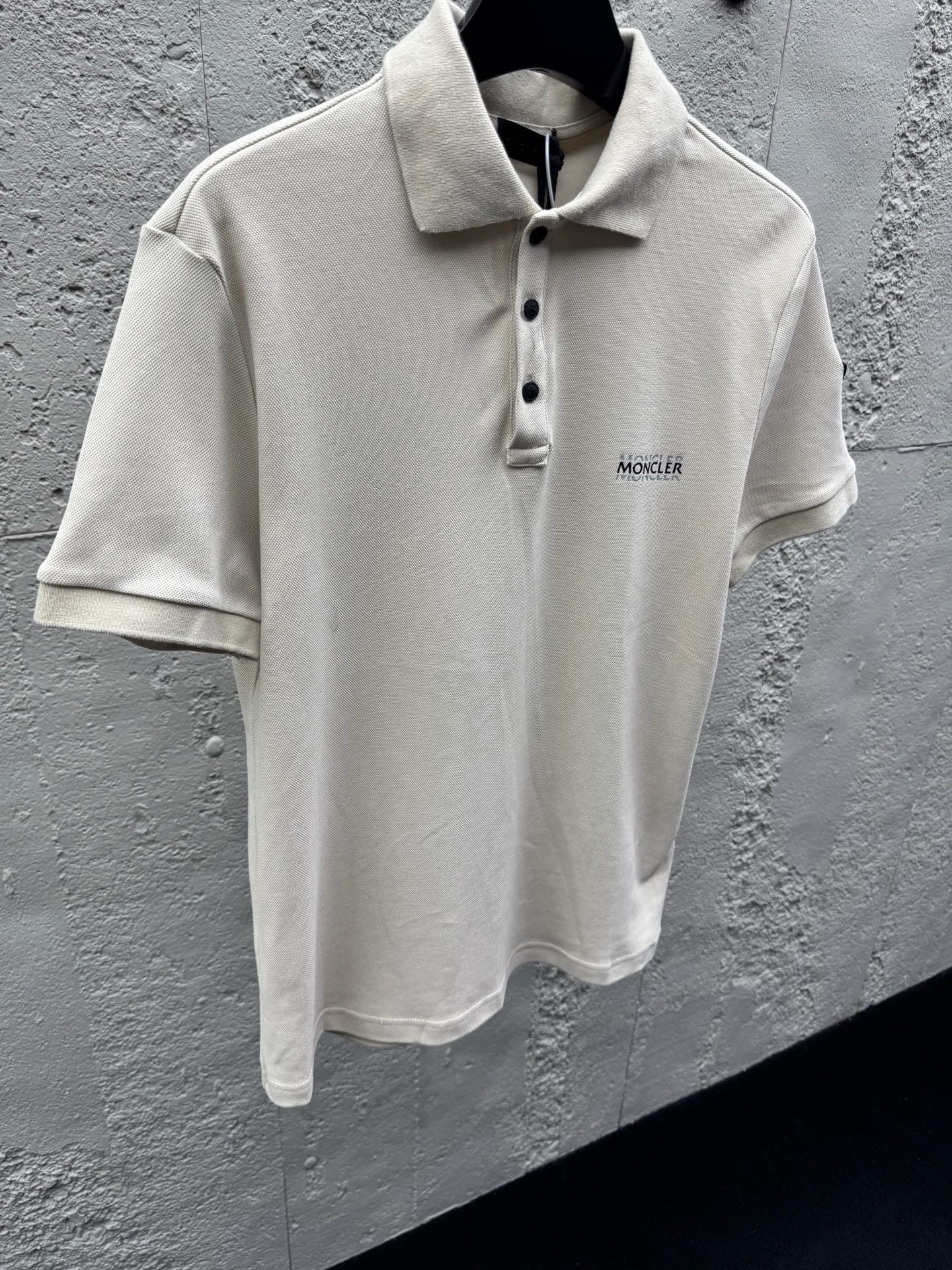 Black and Off- White Polo