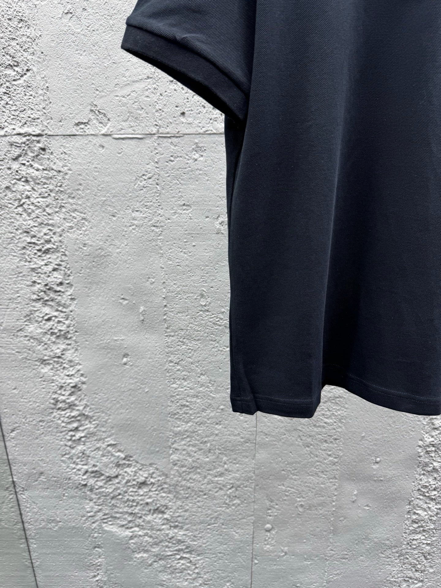 Black and Off- White Polo