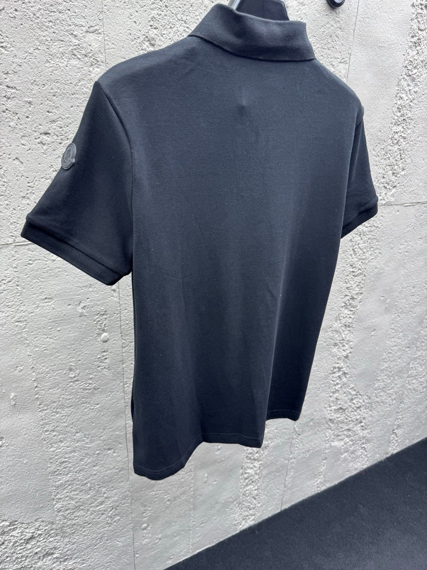 Black and Off- White Polo