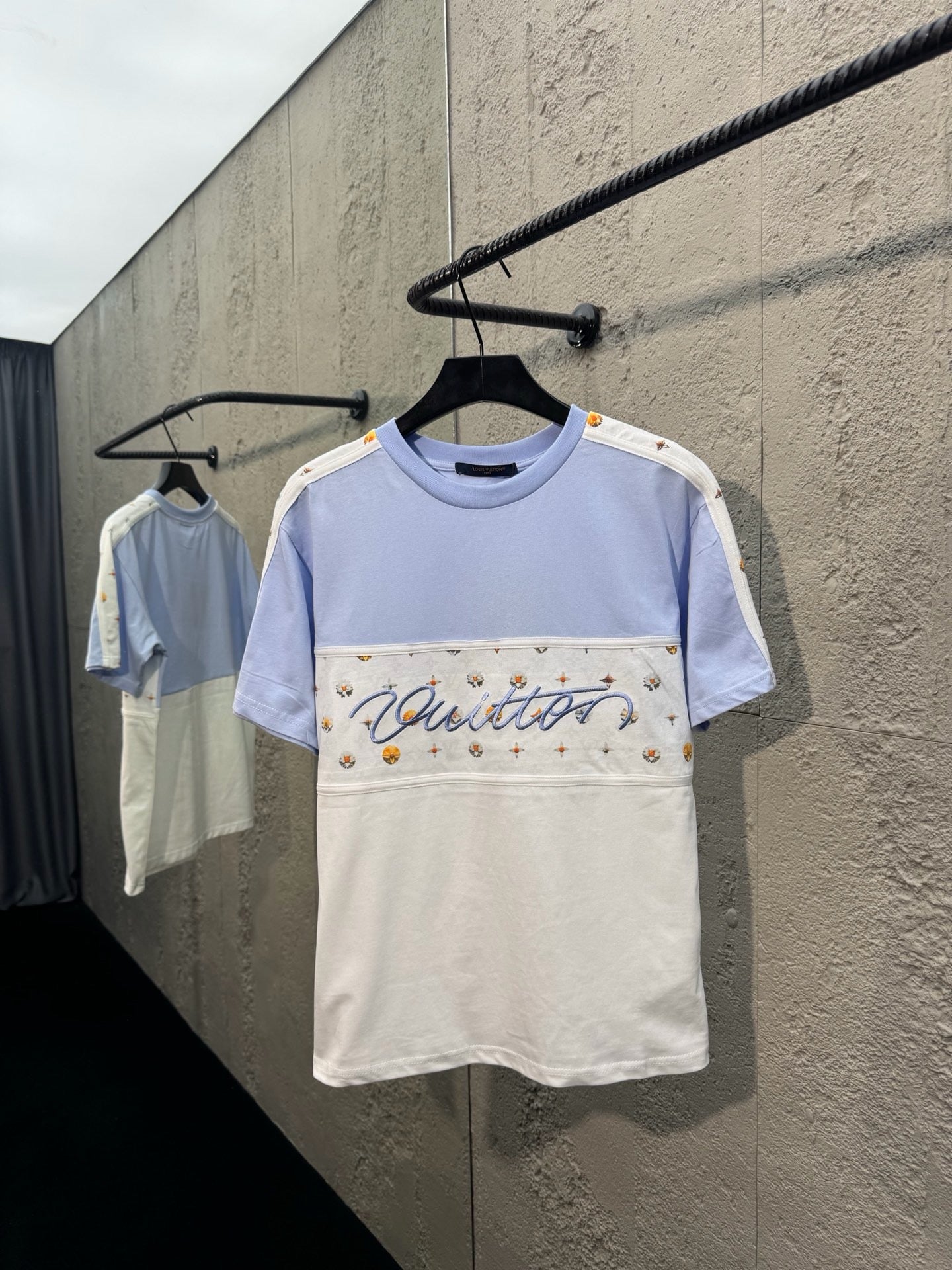 White blue T-shirt