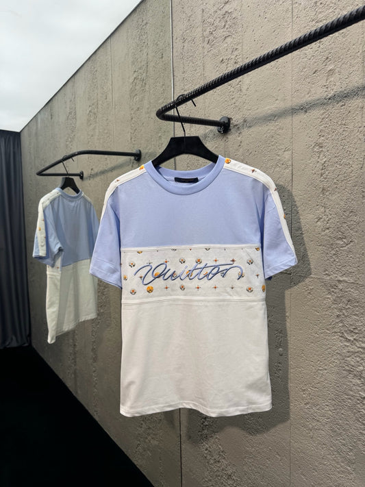 White blue T-shirt - FashionHype.xyz