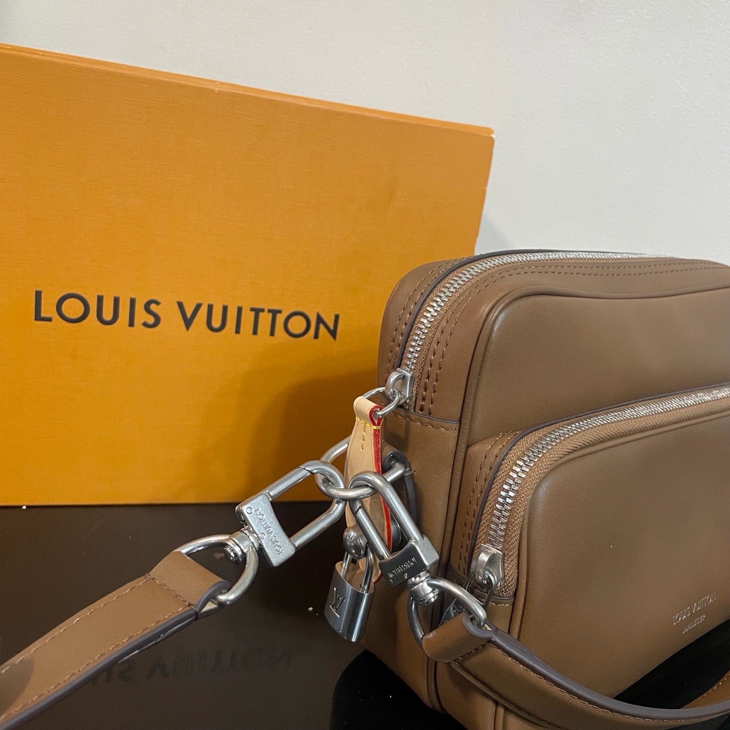 Brown and Black Bag
