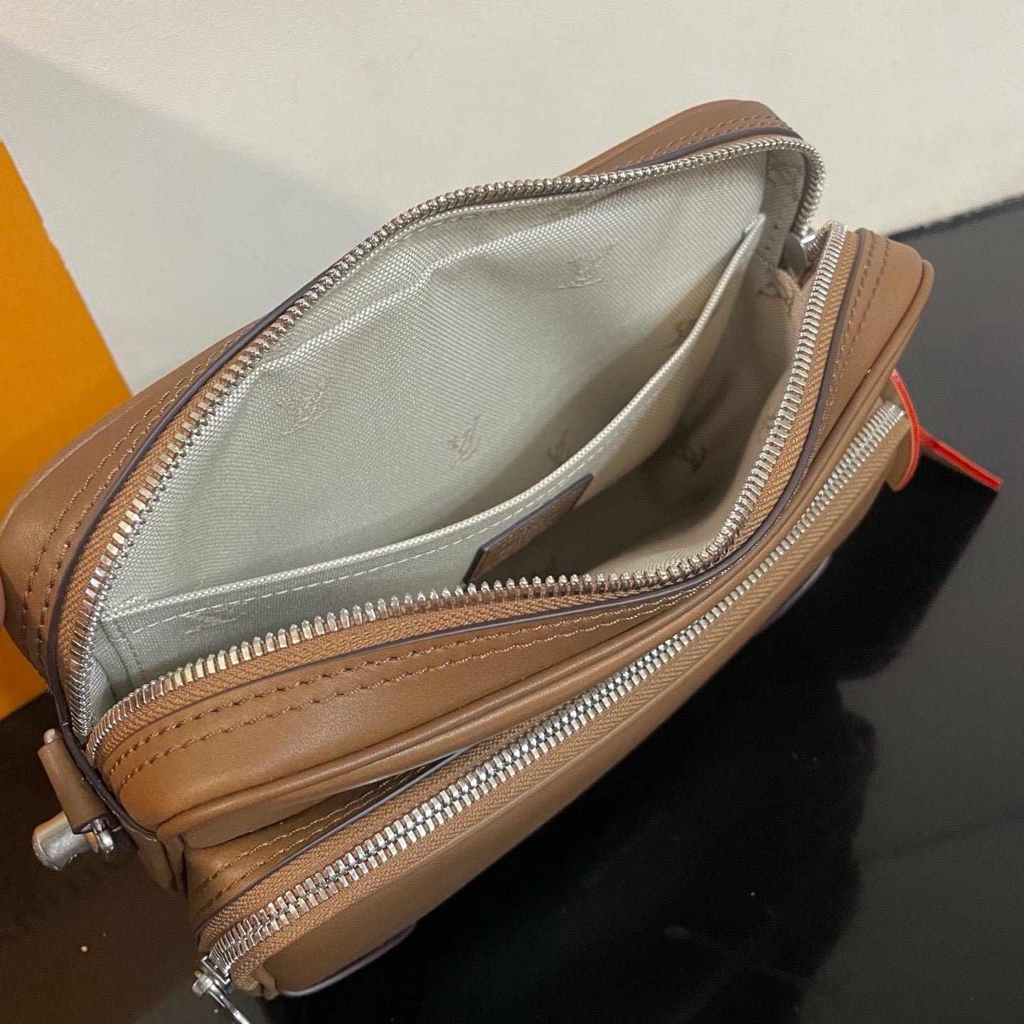 Brown and Black Bag