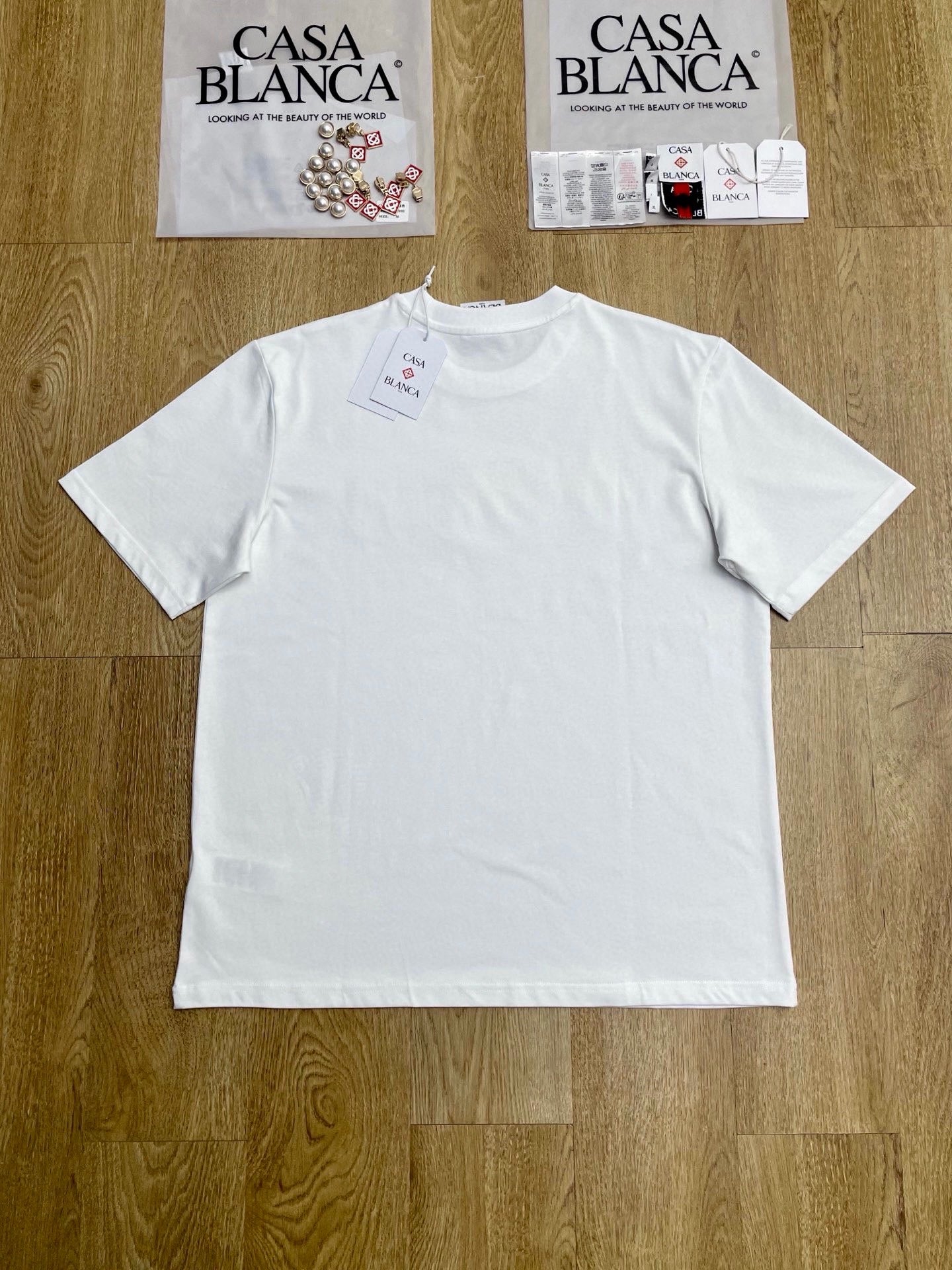 White and Blue T-Shirt - FashionHype.xyz