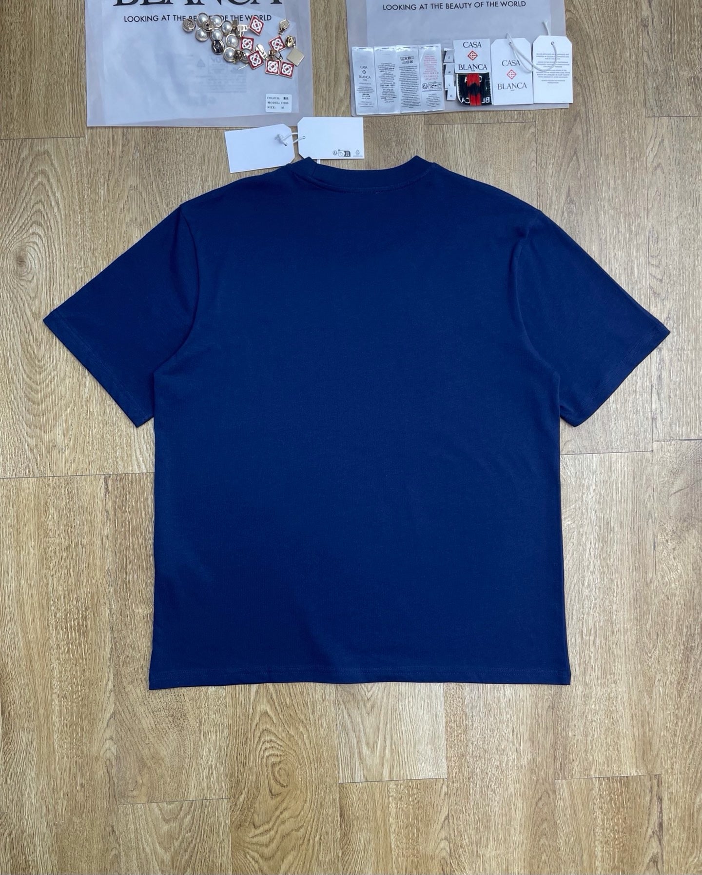 White and Blue T-Shirt - FashionHype.xyz