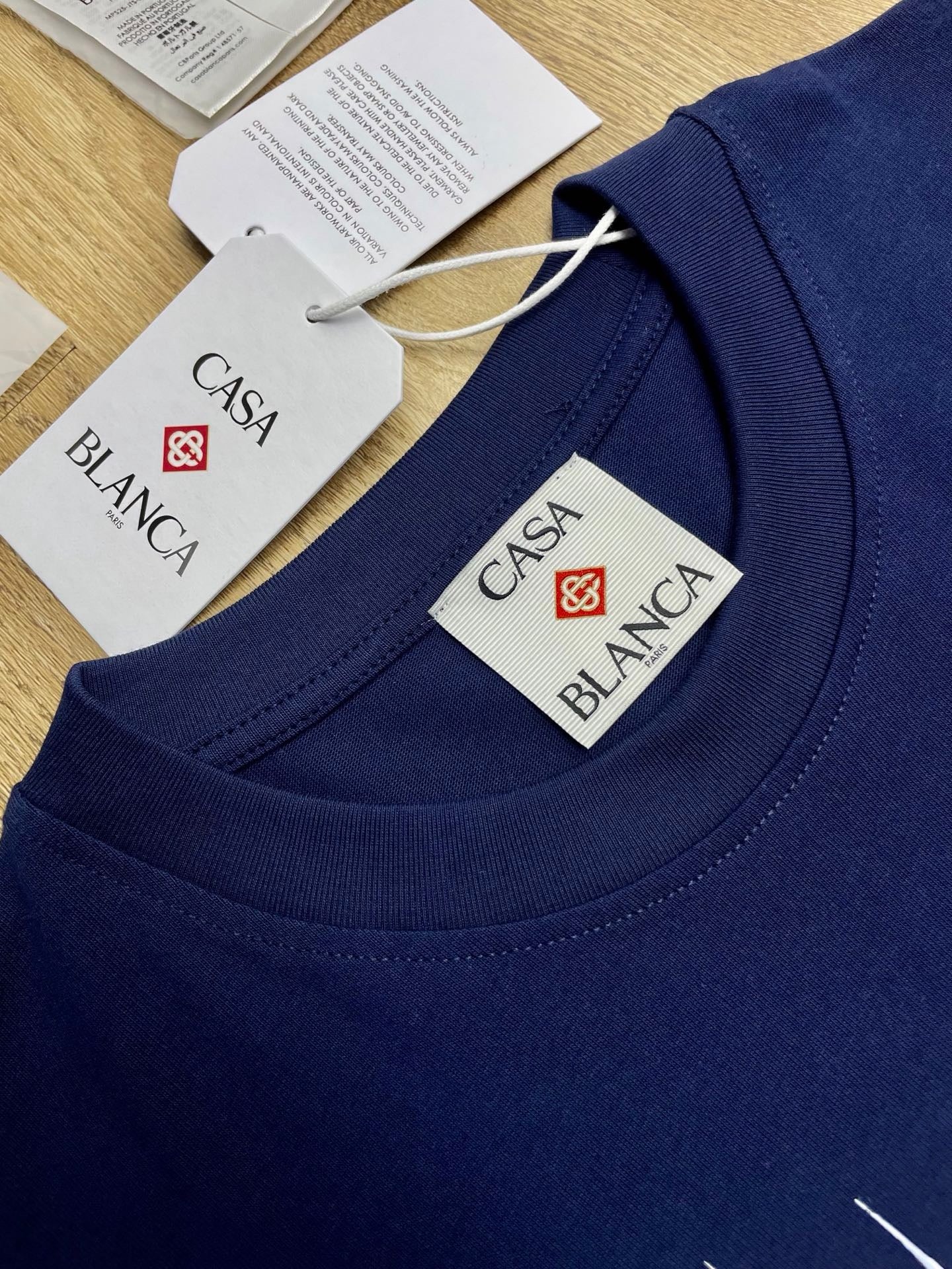 White and Blue T-Shirt - FashionHype.xyz