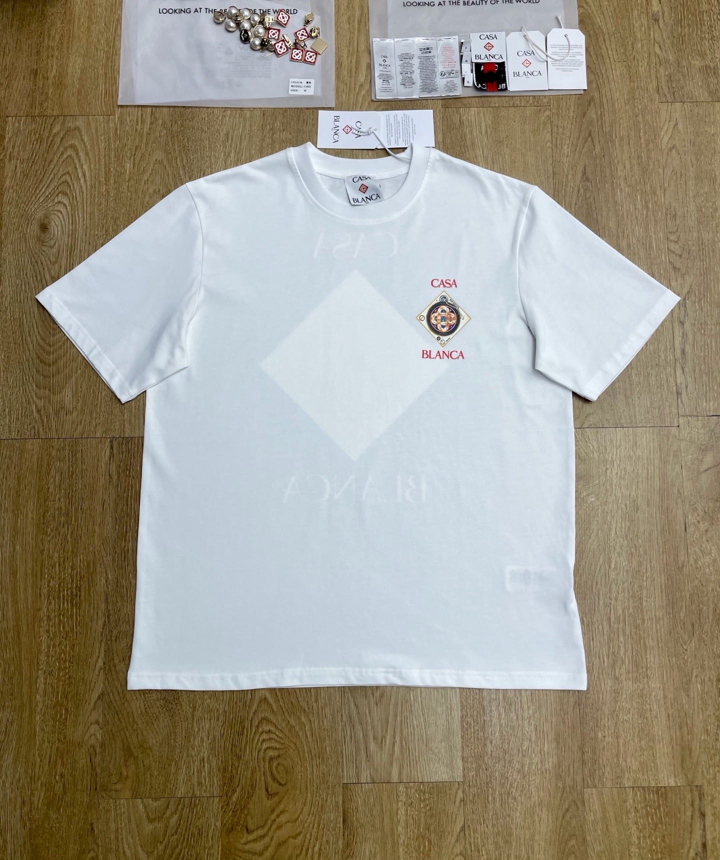 White and Dark green T-Shirt - FashionHype.xyz