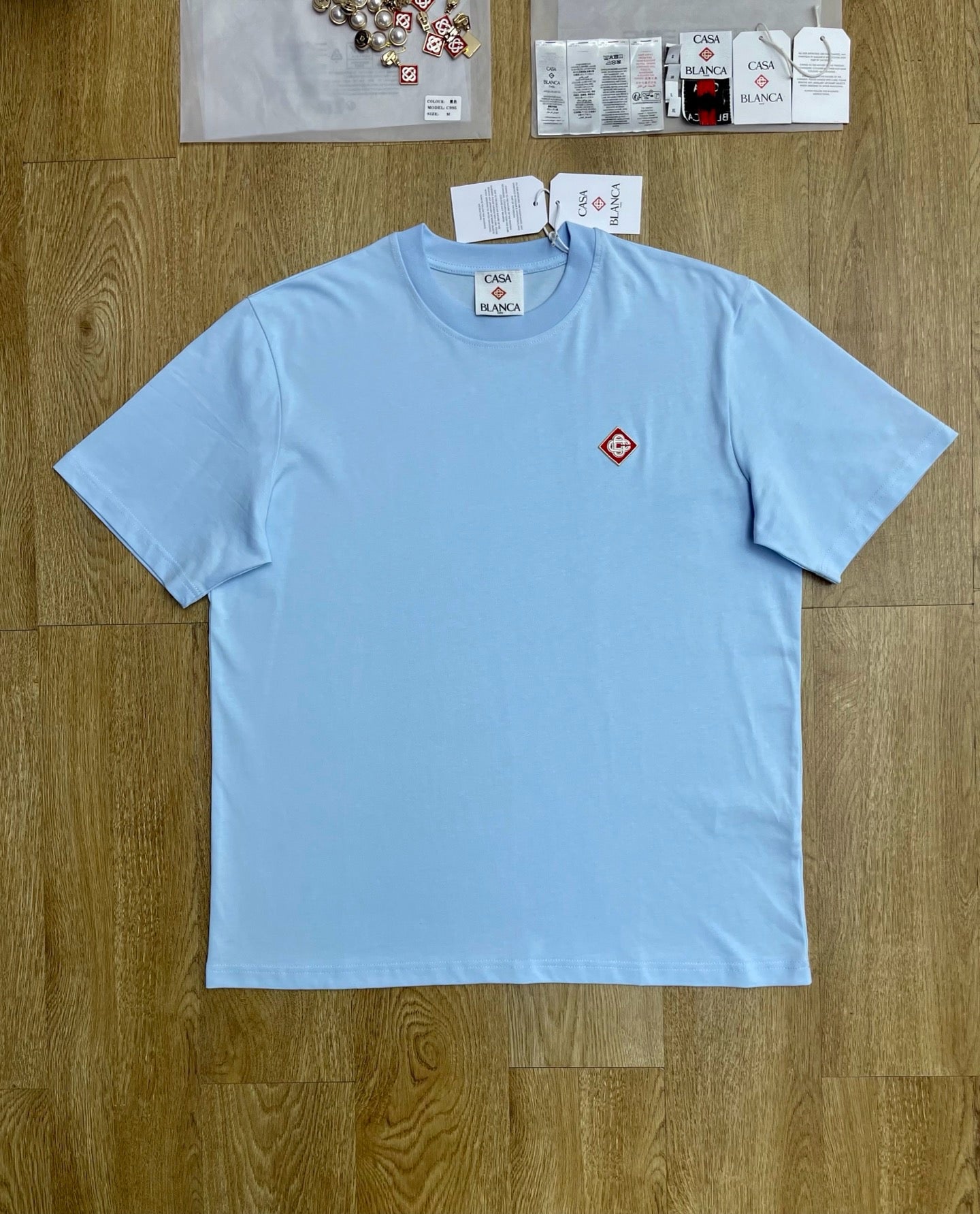 Black, Grey, White, Sky blue and Blue T-Shirt