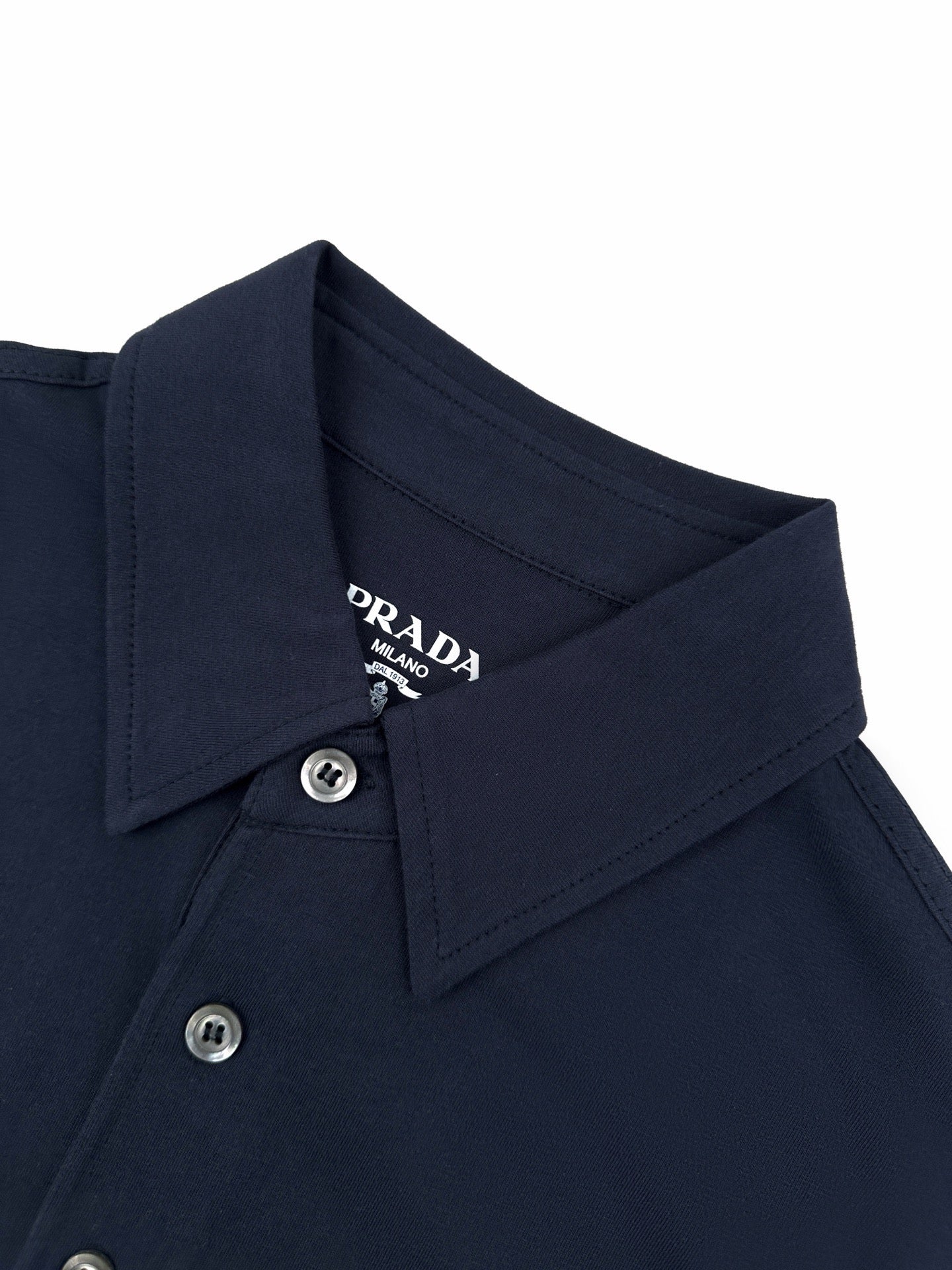 Blue, White and Black Polo