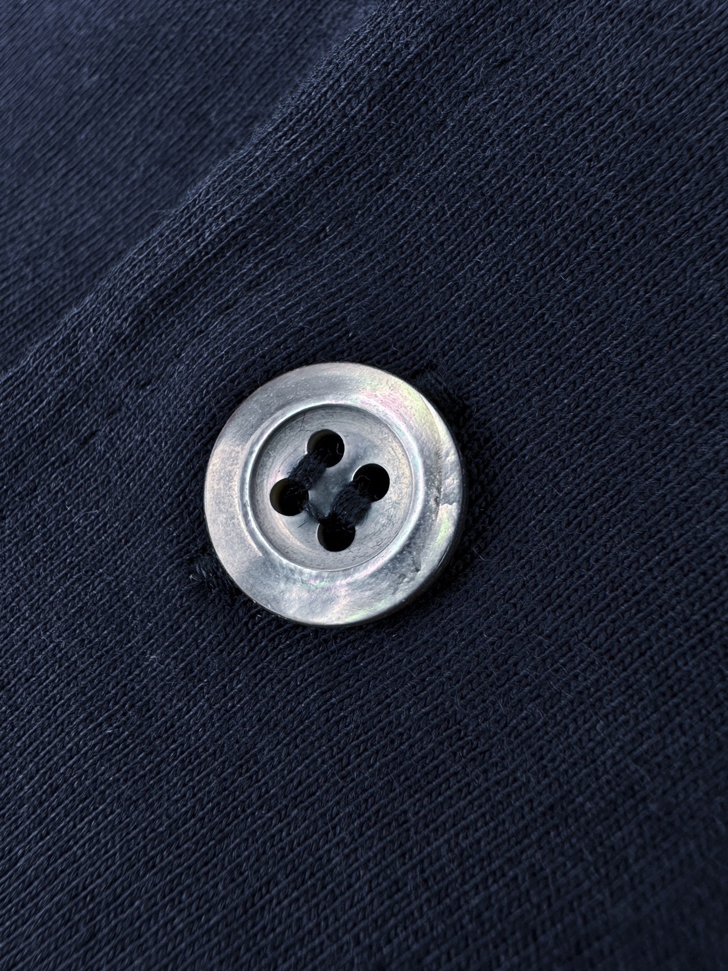 Blue, White and Black Polo
