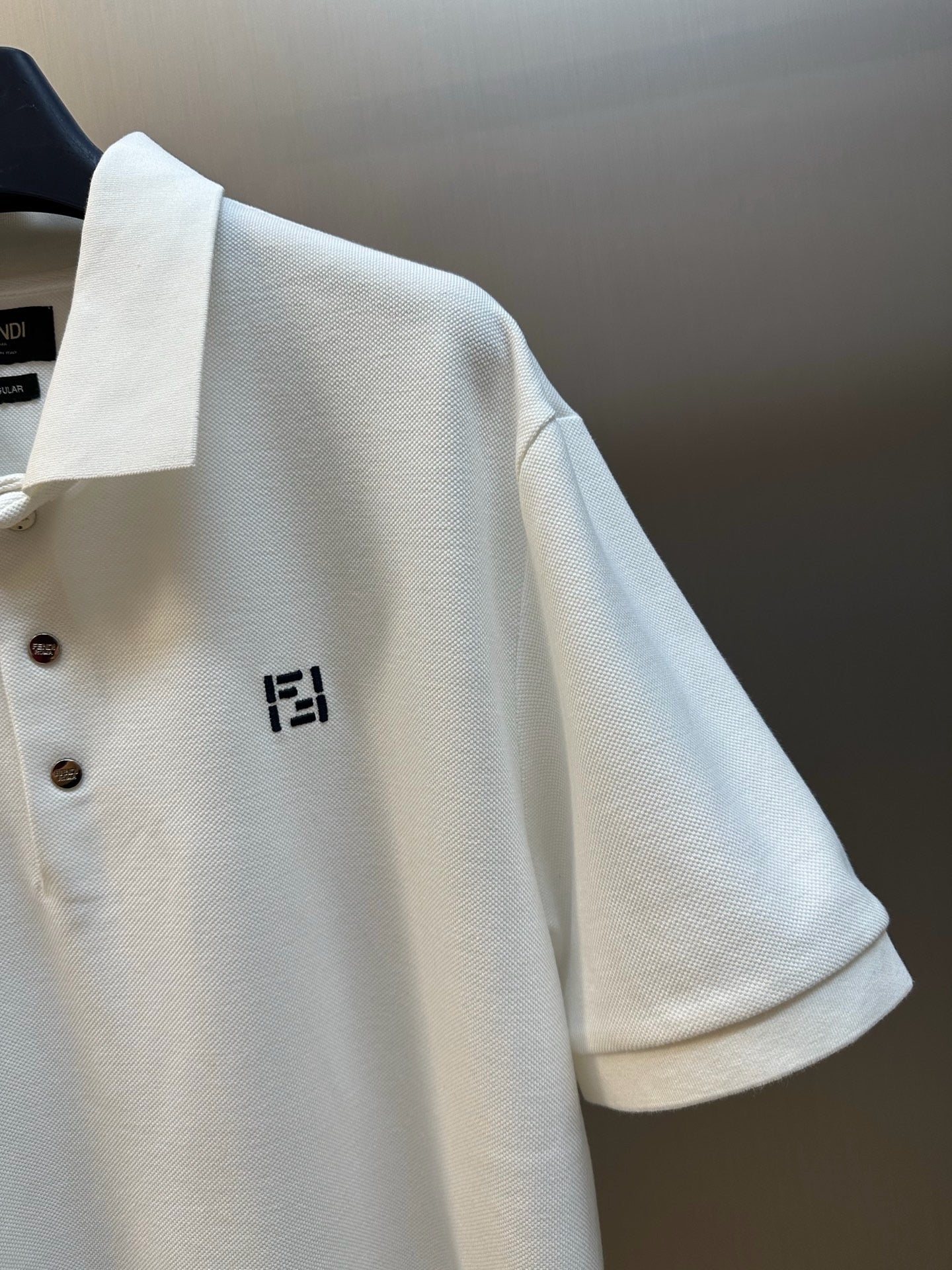 White and Dark blue Polo