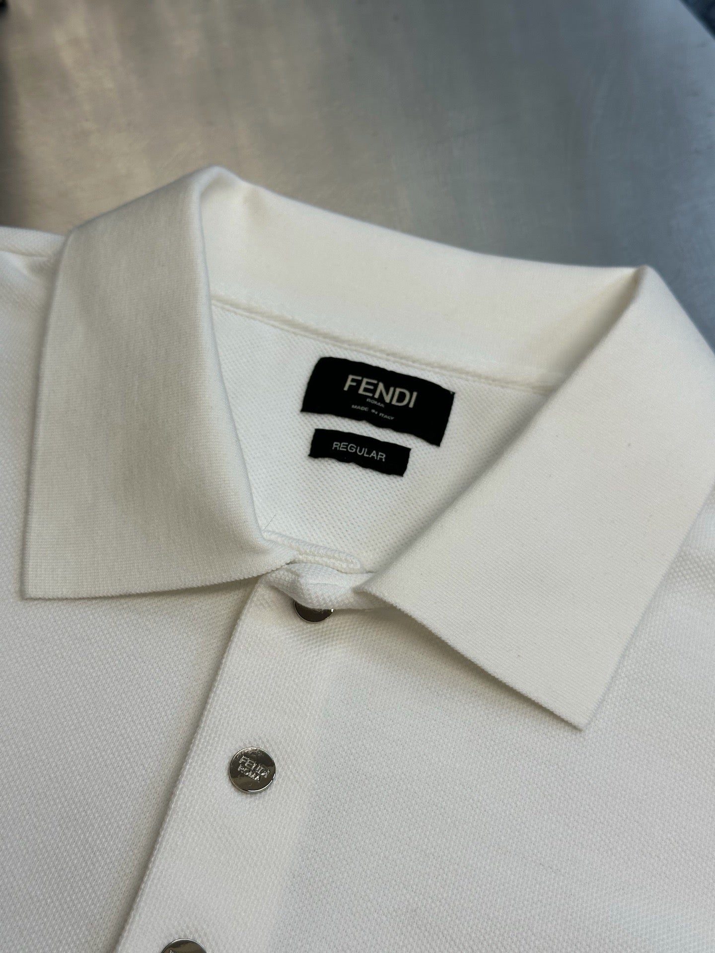 White and Dark blue Polo