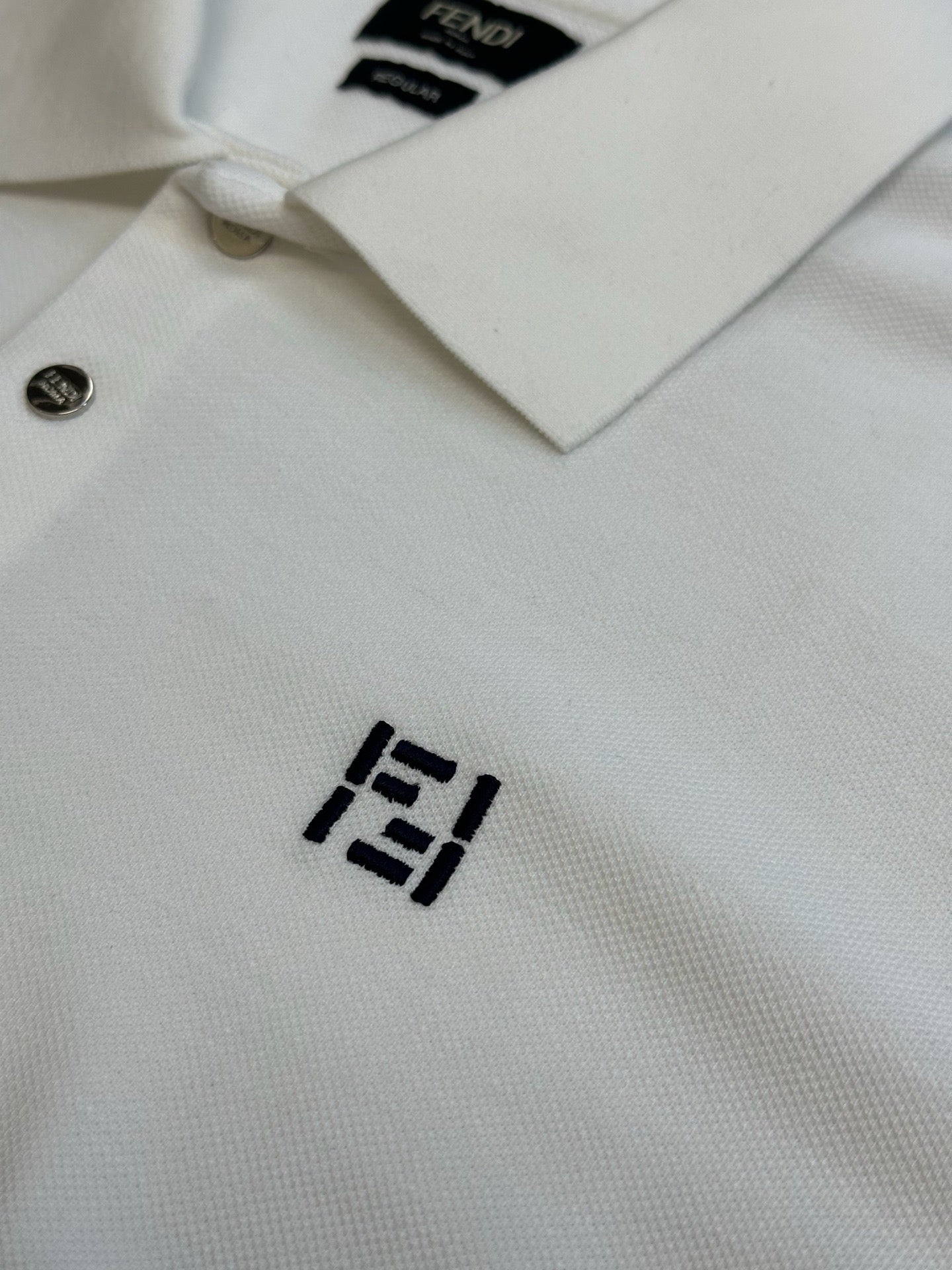 White and Dark blue Polo