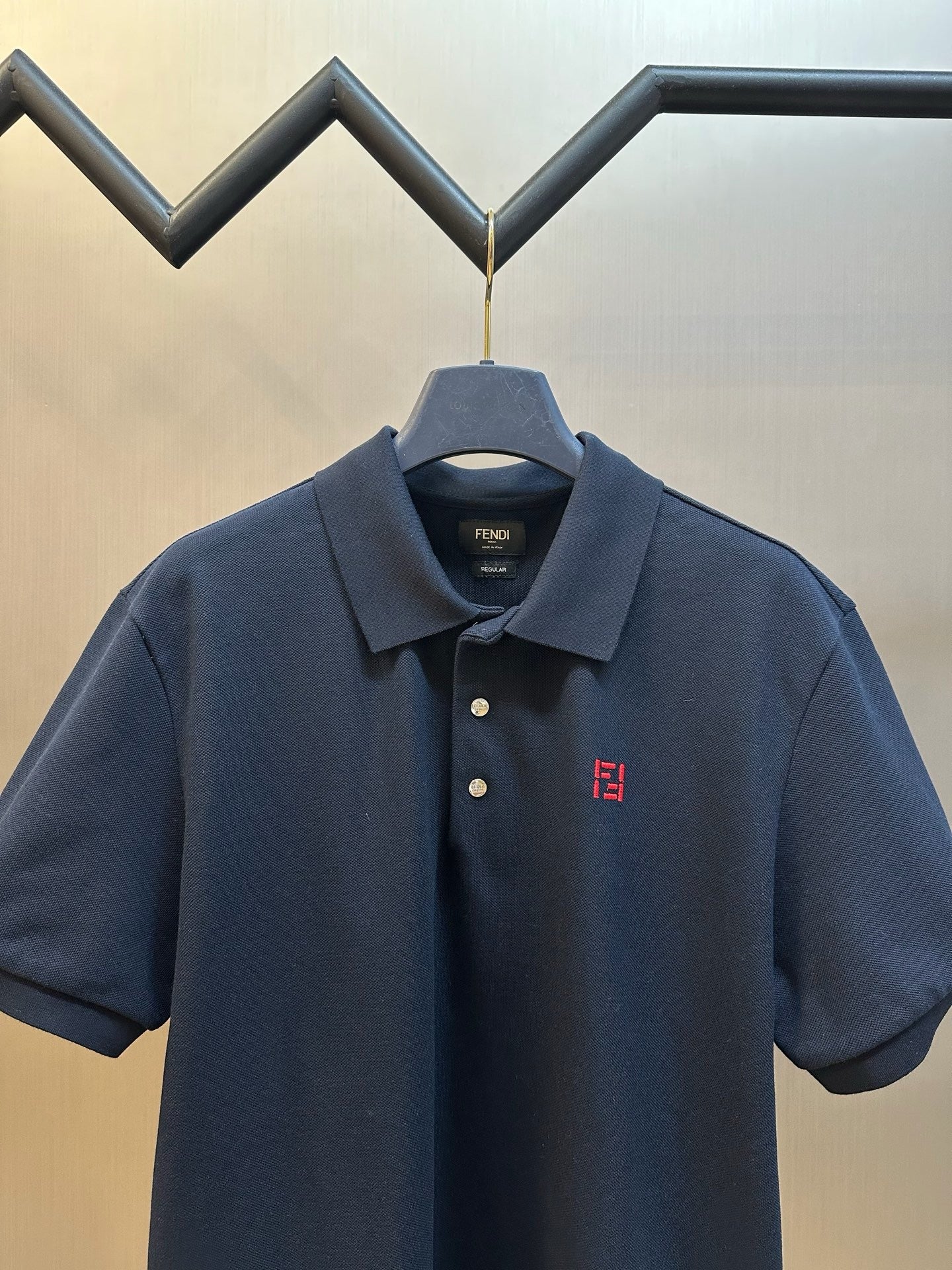 White and Dark blue Polo