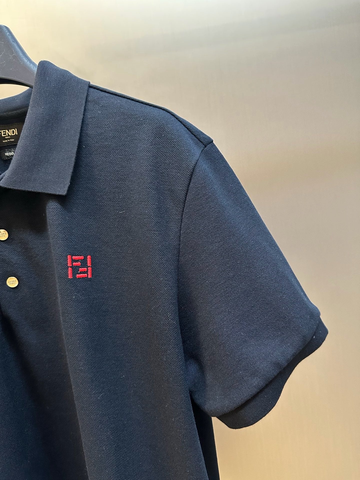 White and Dark blue Polo