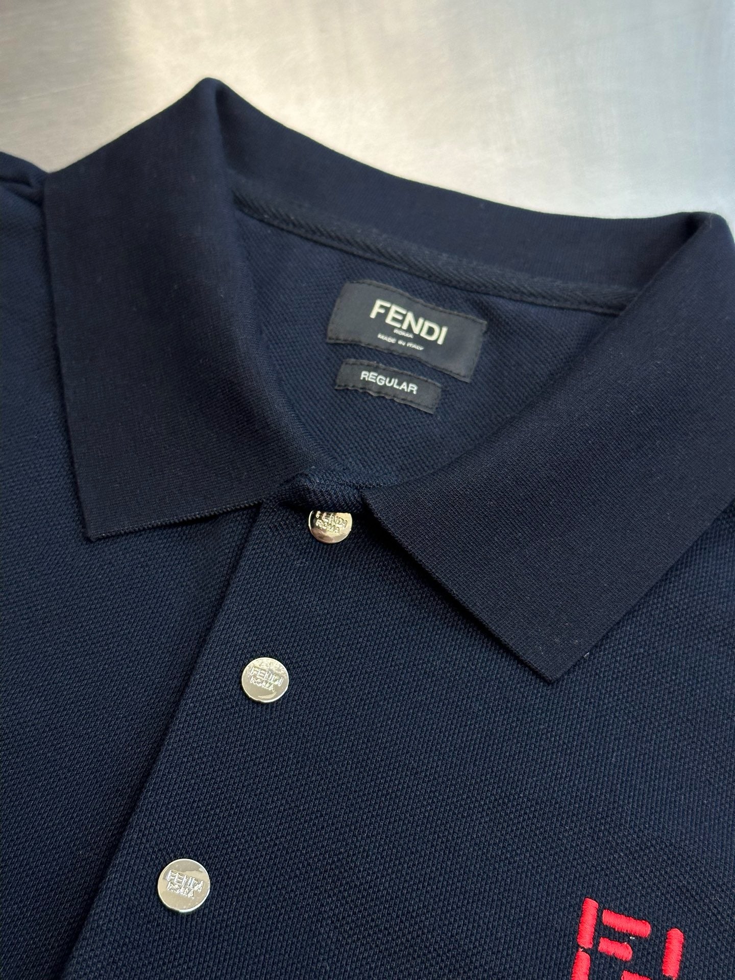 White and Dark blue Polo