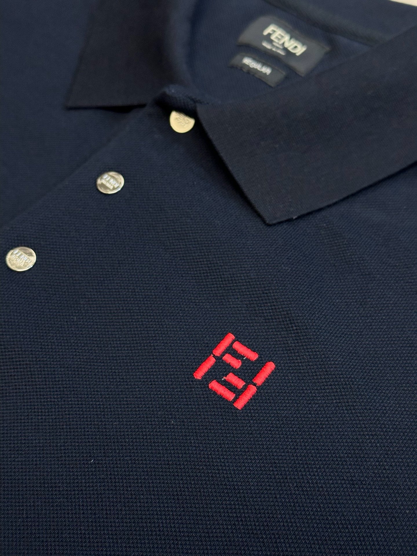 White and Dark blue Polo