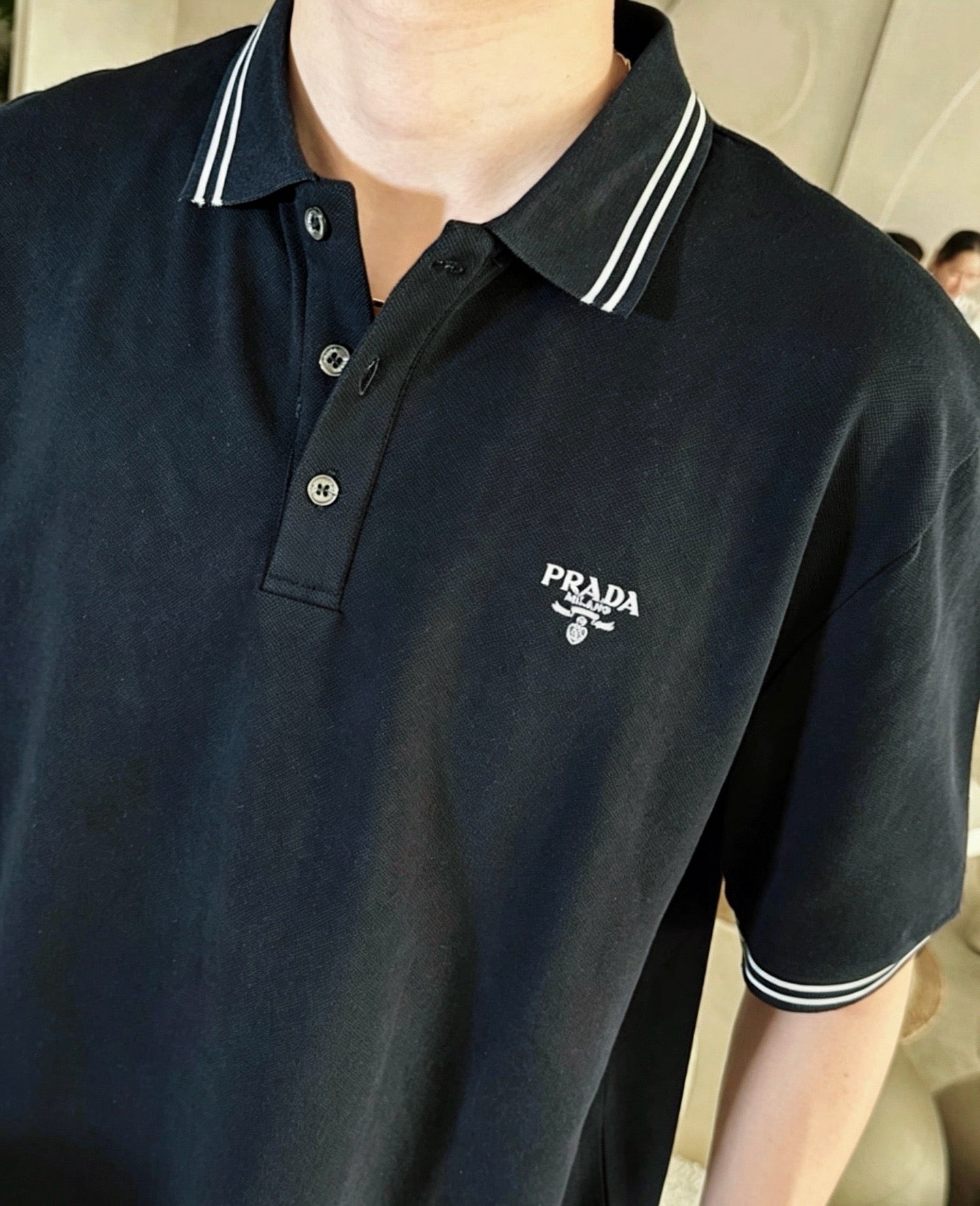 Black and White Polo