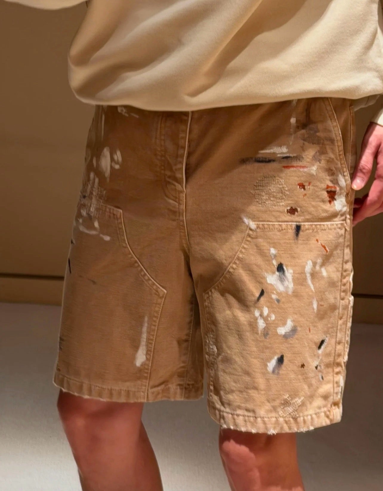 Beige Shorts