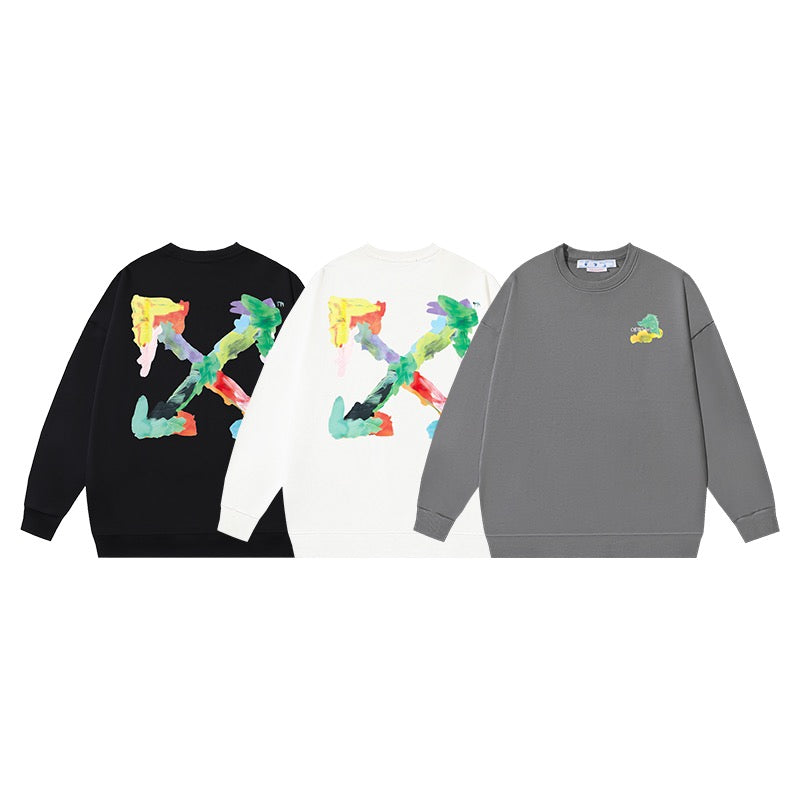 Graues, weißes und schwarzes Sweatshirt