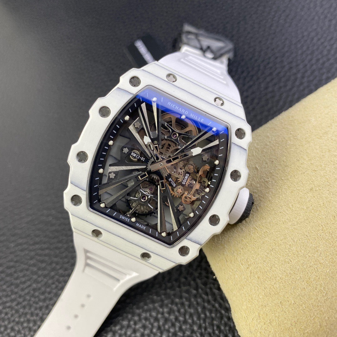 Weiß-schwarze Uhr