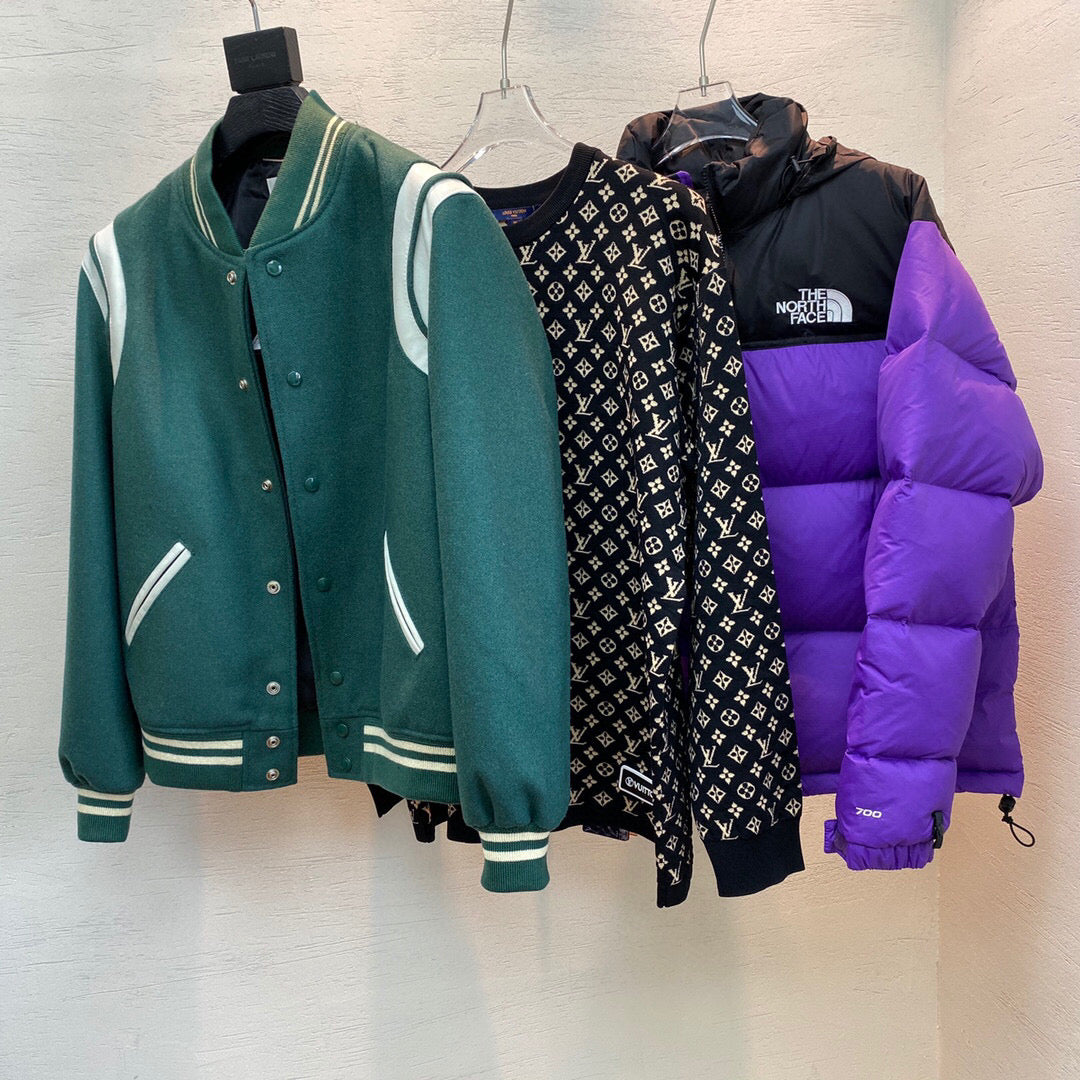 Chaqueta verde blanca