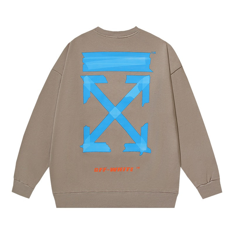 Weißes, braunes und schwarzes Sweatshirt