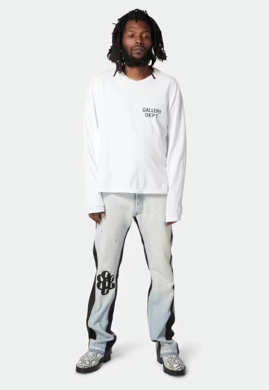 Grau schwarze Hose
