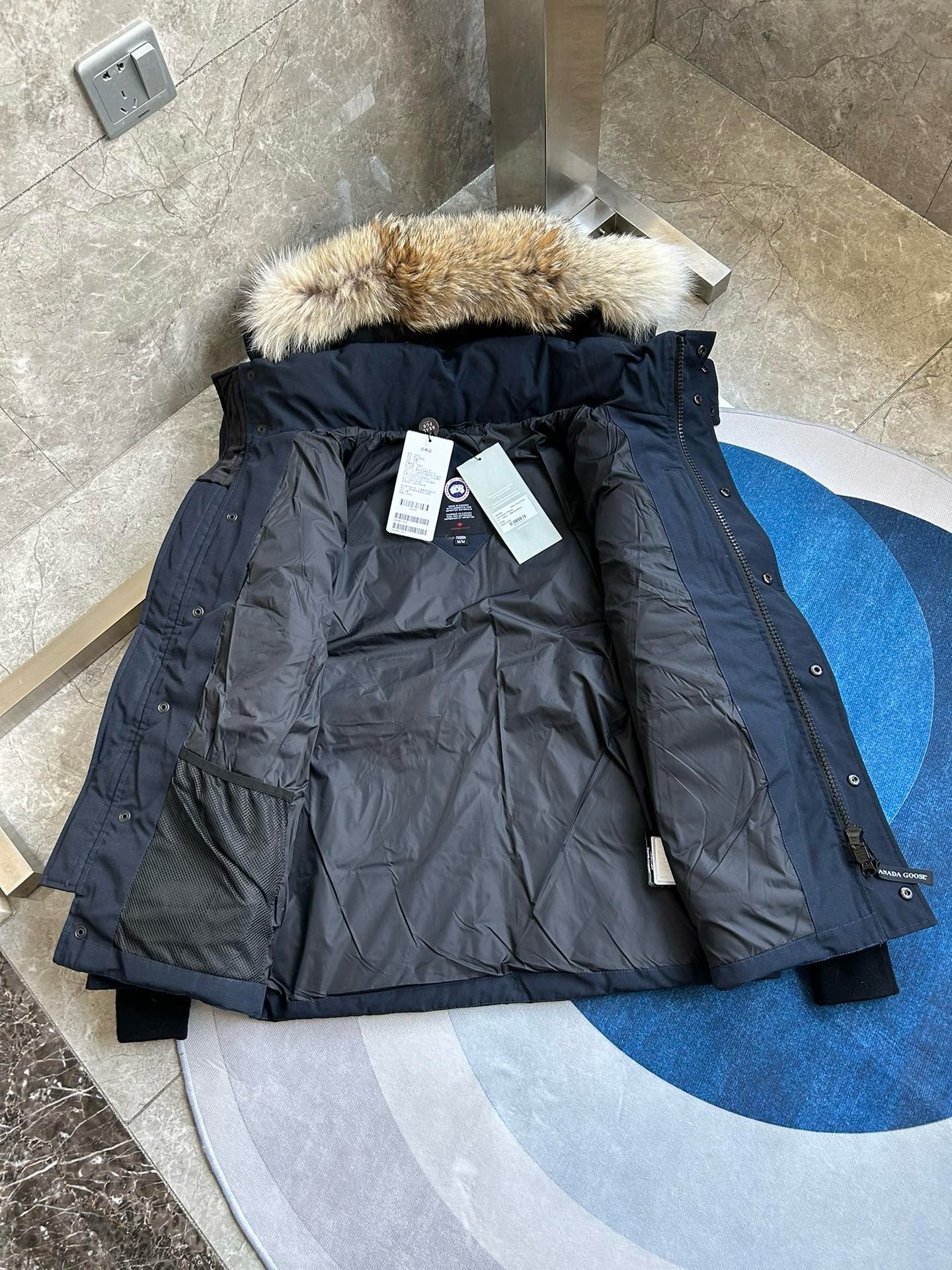 White, Grey, Blue and Black Jacket - FashionHype.xyz