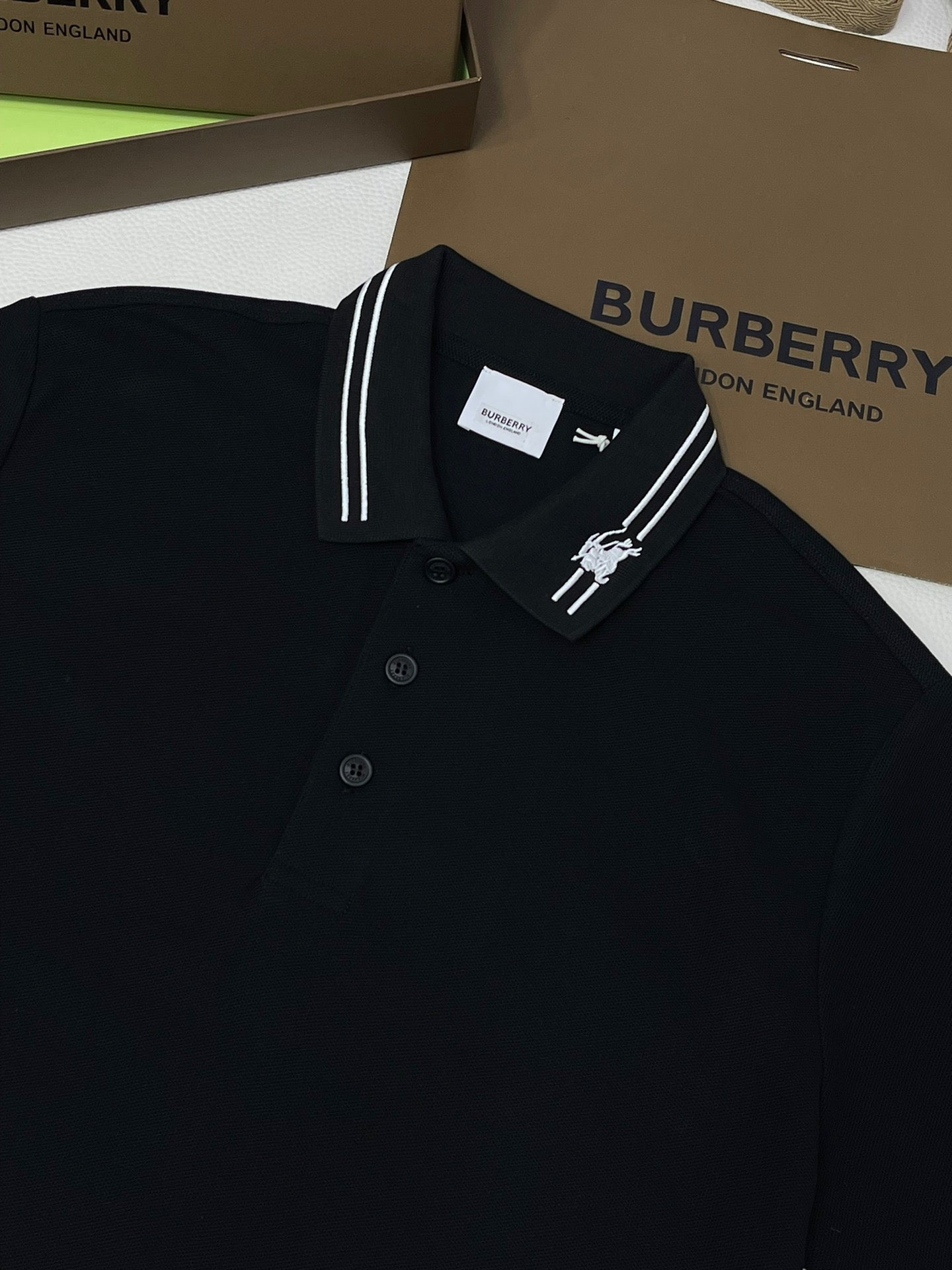 Khaki,Sky blue,Black and White Polo - FashionHype.xyz