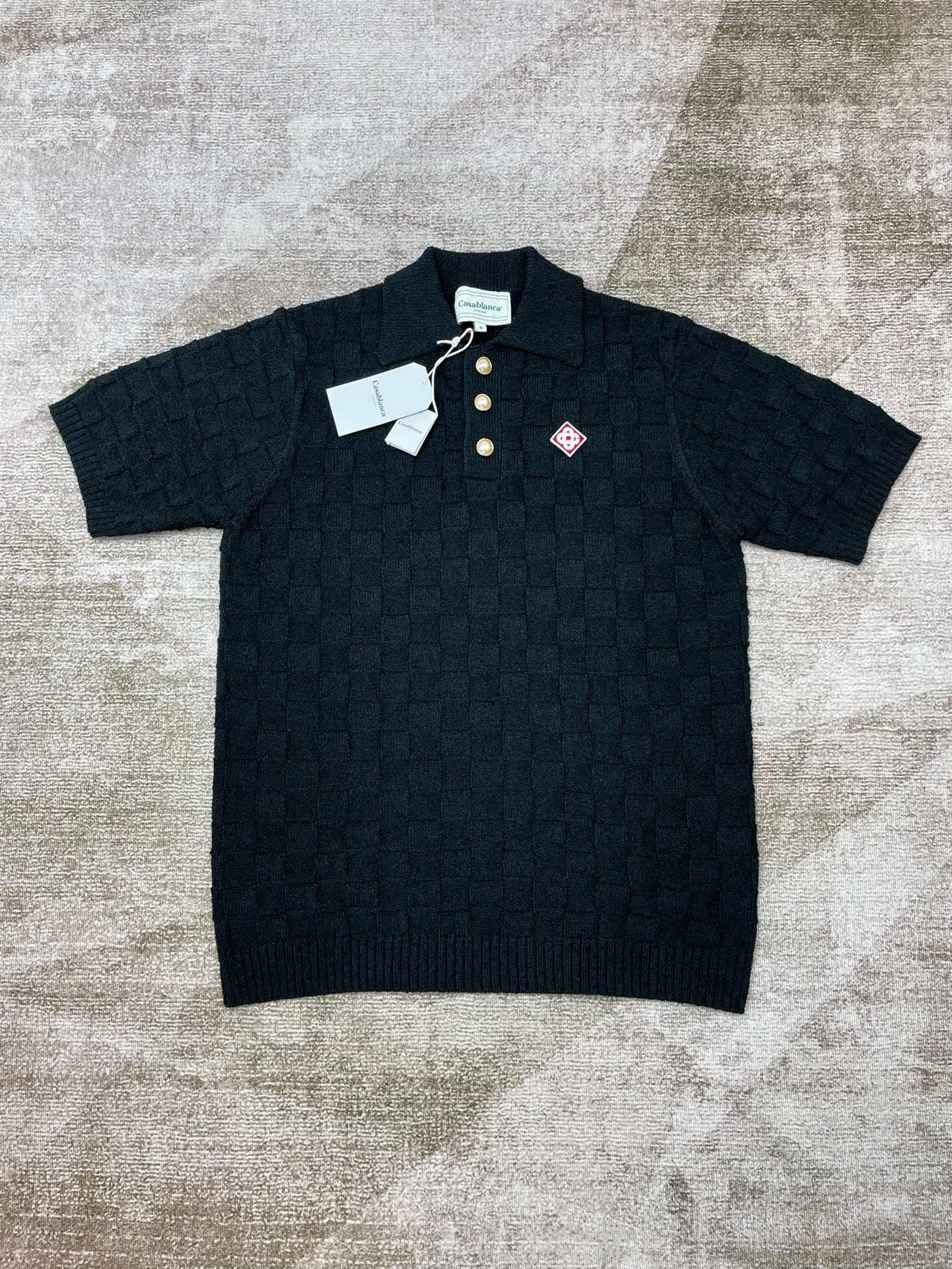 Black and White Polo - Size XL - FashionHype.xyz