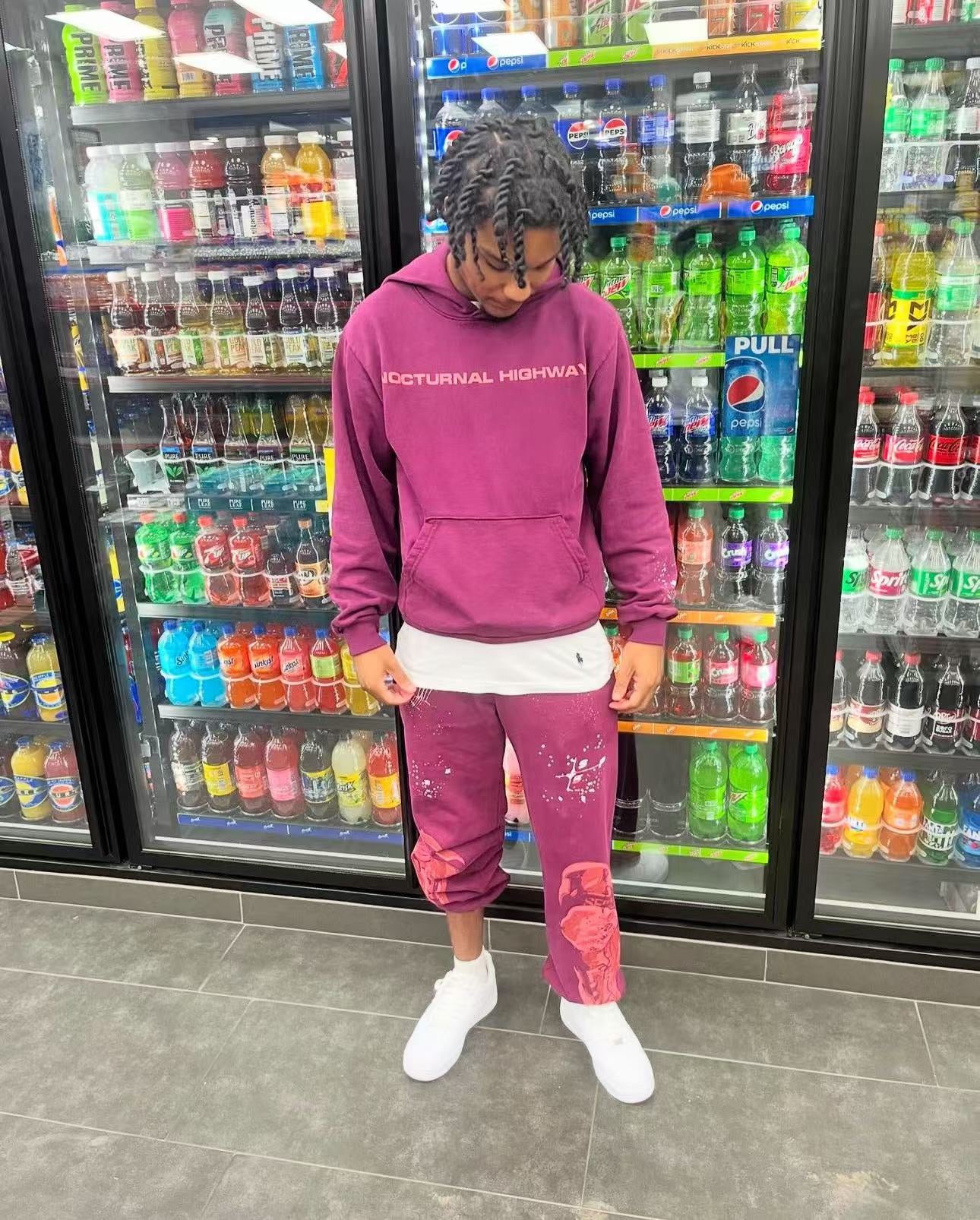 Rosaroter Hoodie