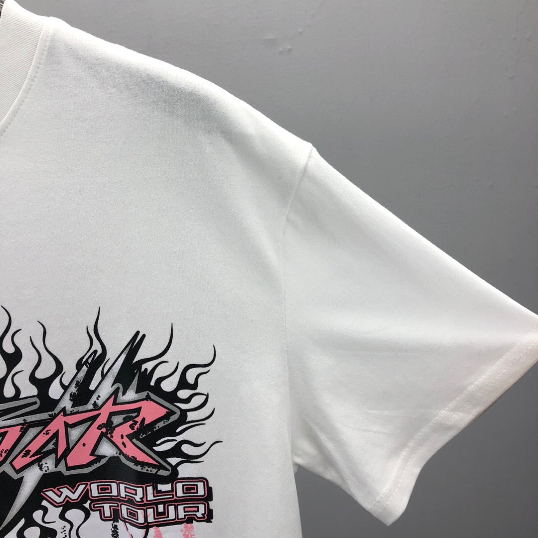 Black,White and Sky Blue T-shirt - FashionHype.xyz