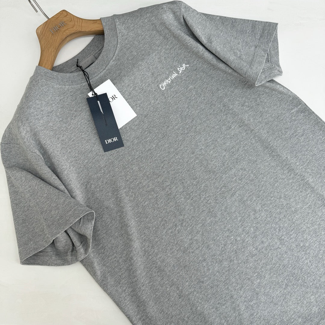 Grey and White T-shirt - FashionHype.xyz