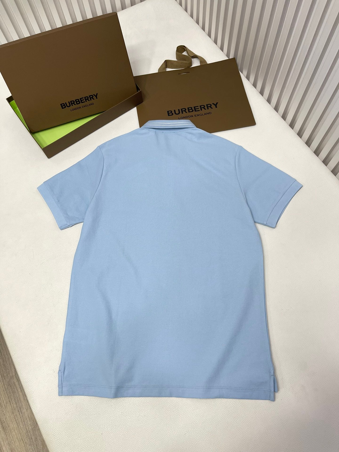 Khaki,Sky blue,Black and White Polo - FashionHype.xyz