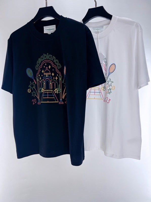 Blau-weißes T-Shirt