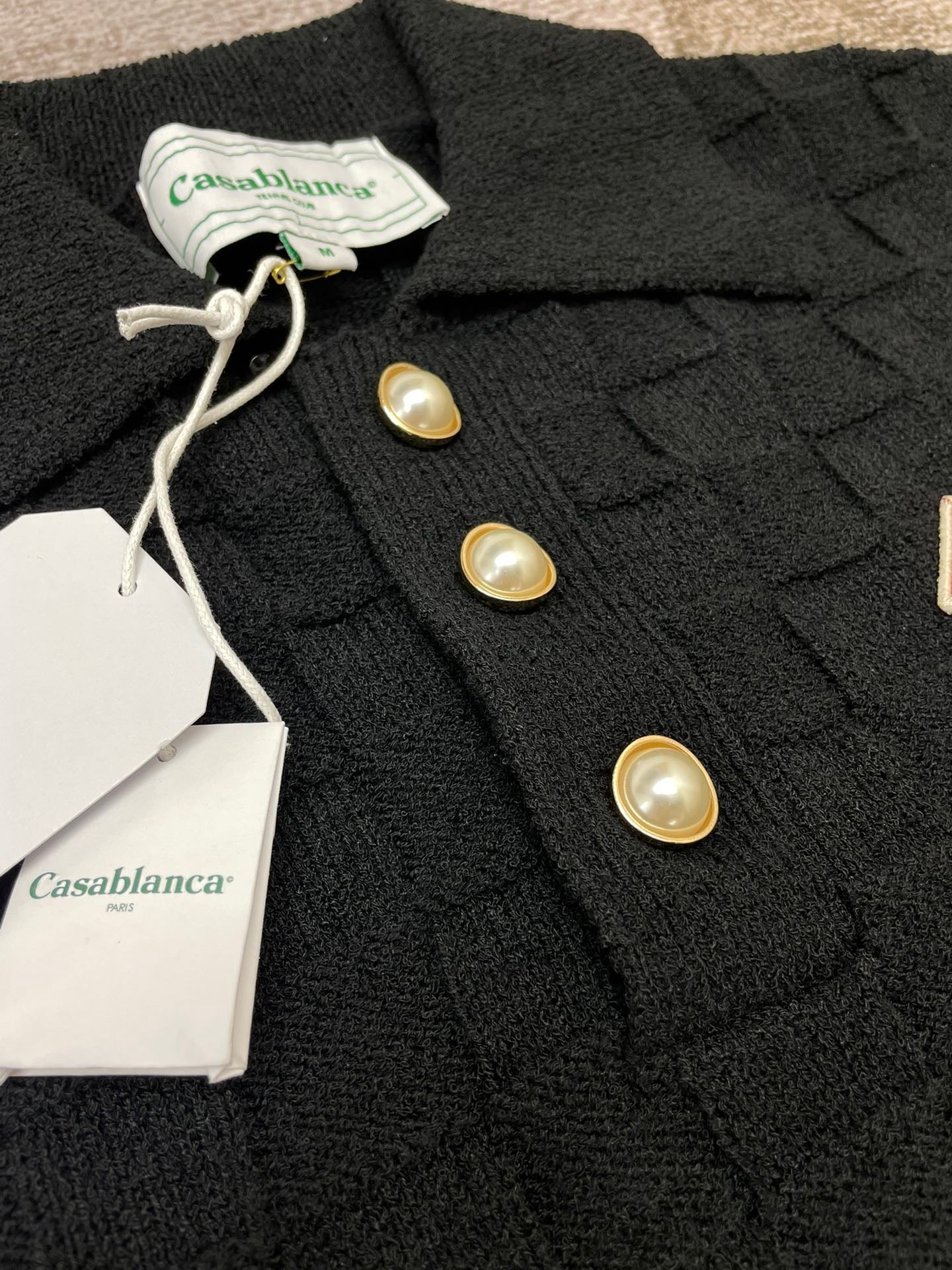 Black and White Polo - Size XL - FashionHype.xyz