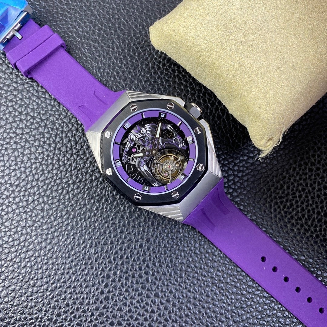 Blau-weiße Uhr