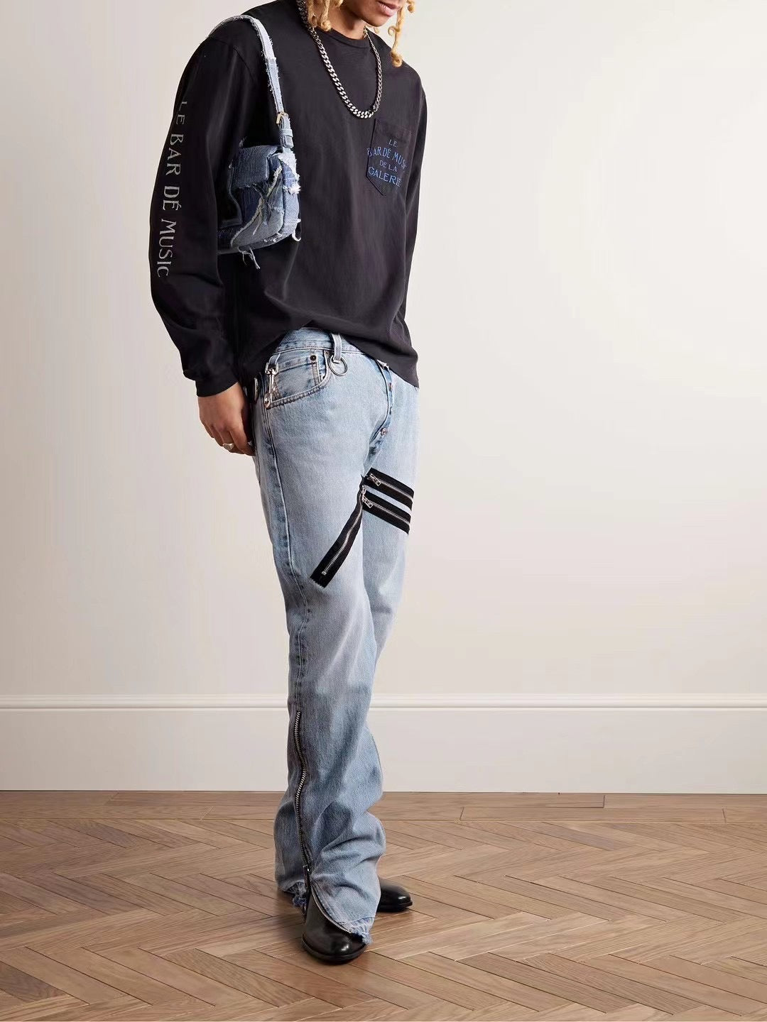 Blue grey Pant - FashionHype.xyz